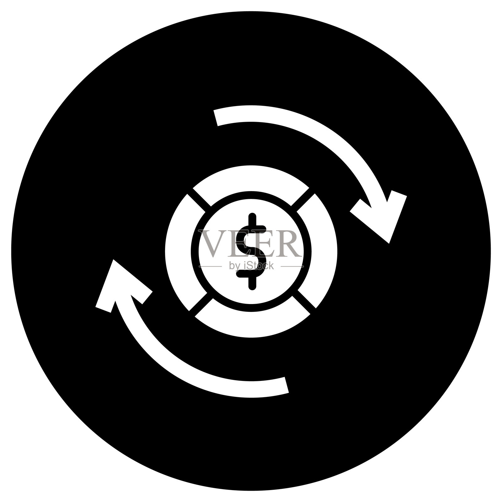 资金流动矢量图标设计插图插画图片素材