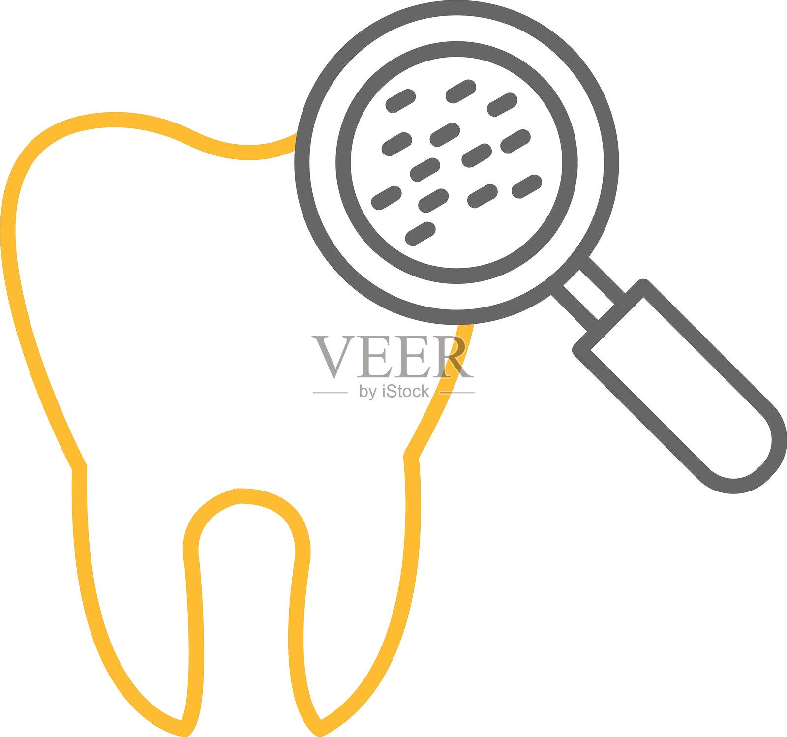 牙科检查图标插画图片素材