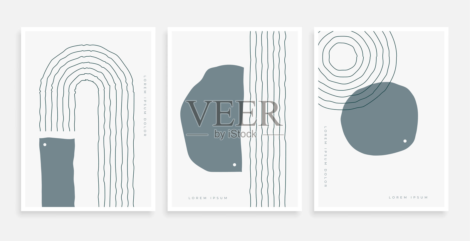 几何风格波西米亚条纹壁纸套装,适合极简风格插画图片素材