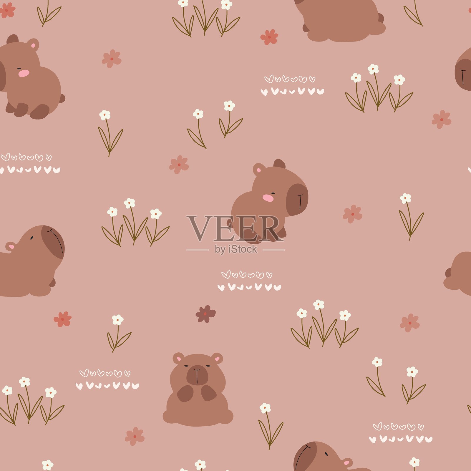 水豚 wq3-1插画图片素材