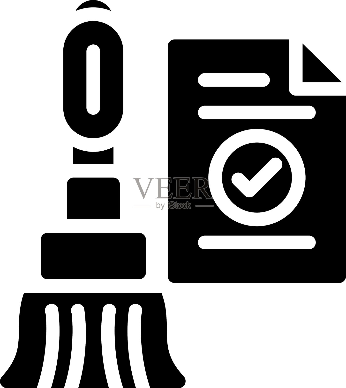 清洁清单图标设计插画图片素材