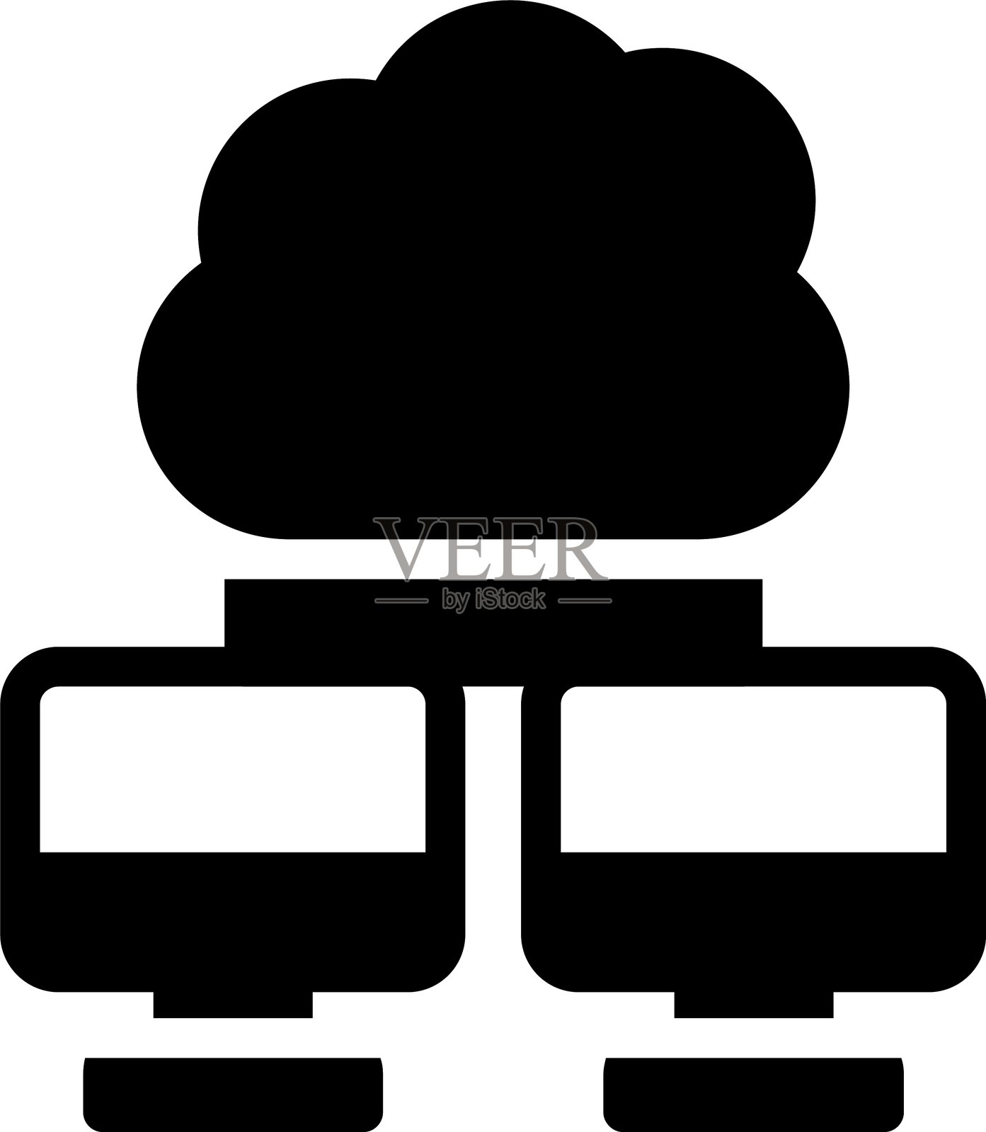 云计算模型图标设计插画图片素材