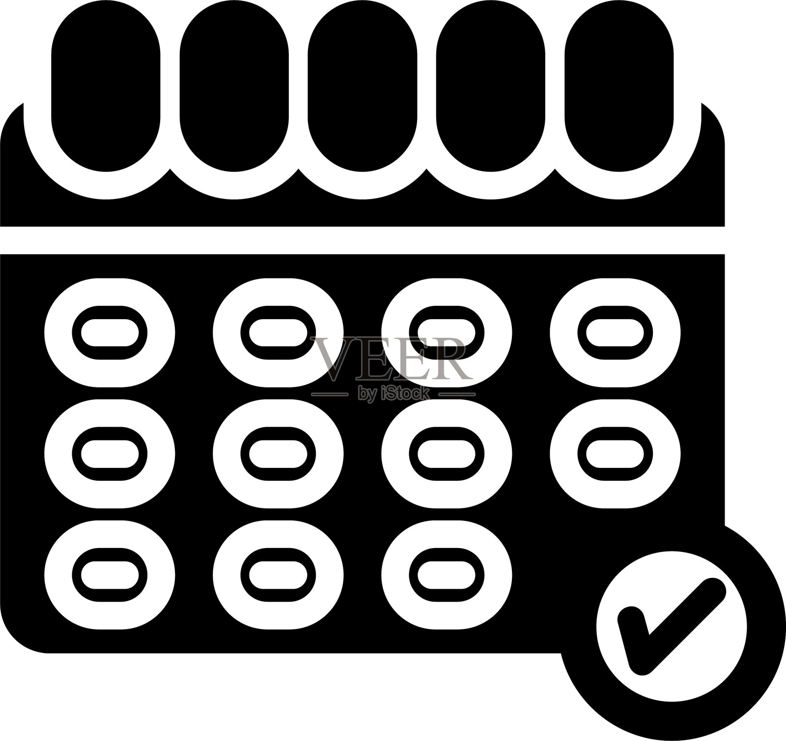 日历图标设计插画图片素材