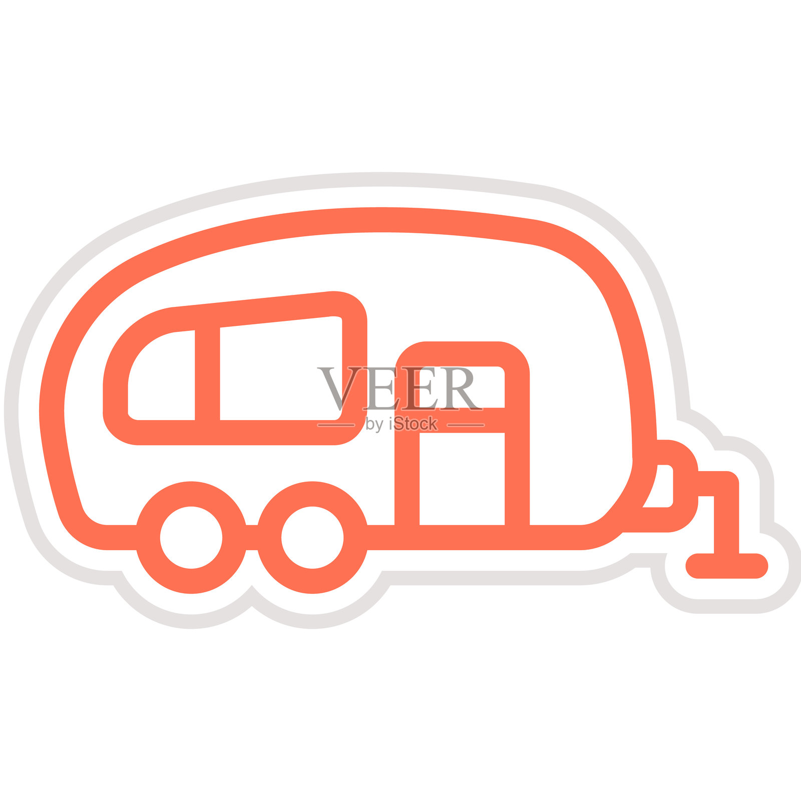 房车矢量图标设计插图插画图片素材