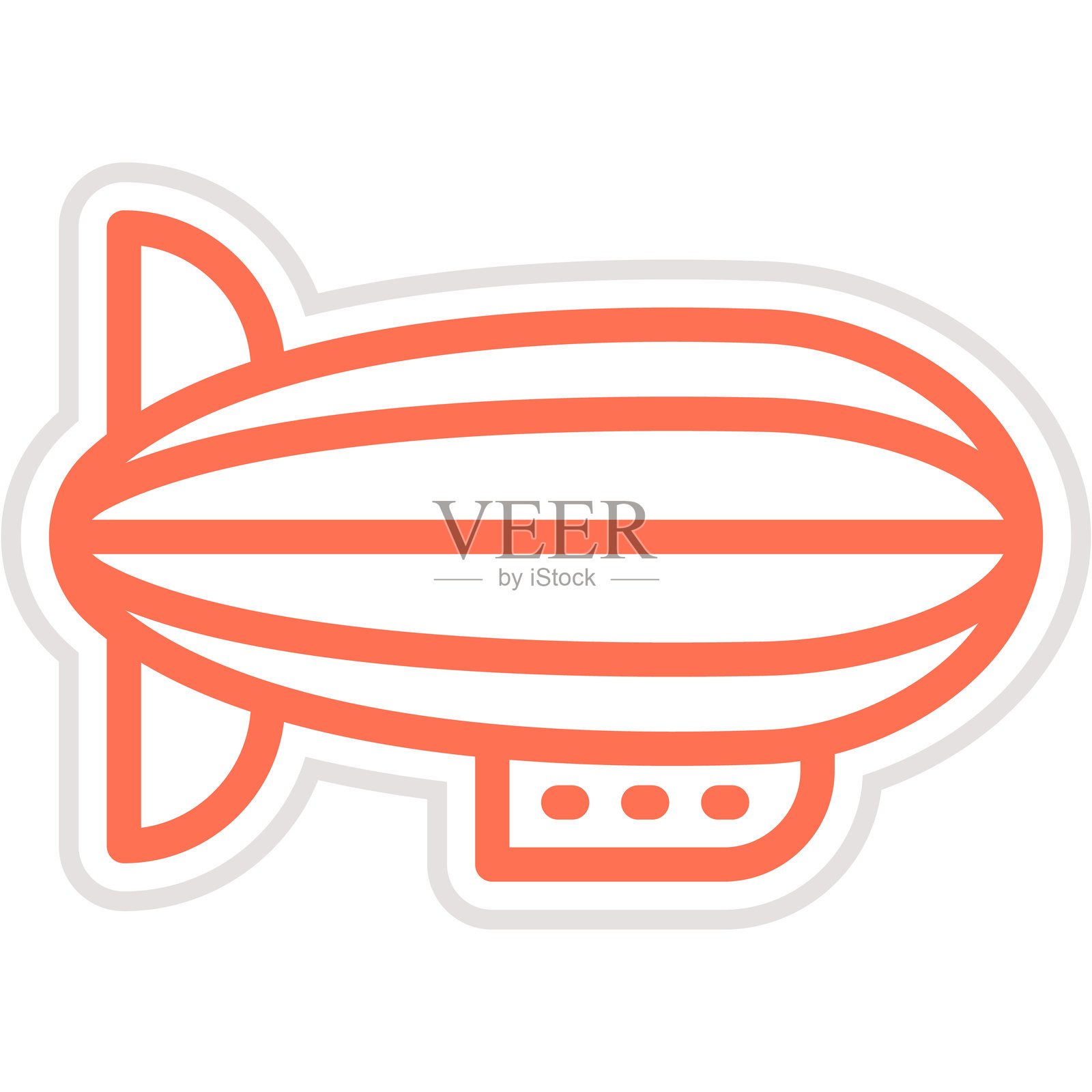 飞艇矢量图标设计插图插画图片素材