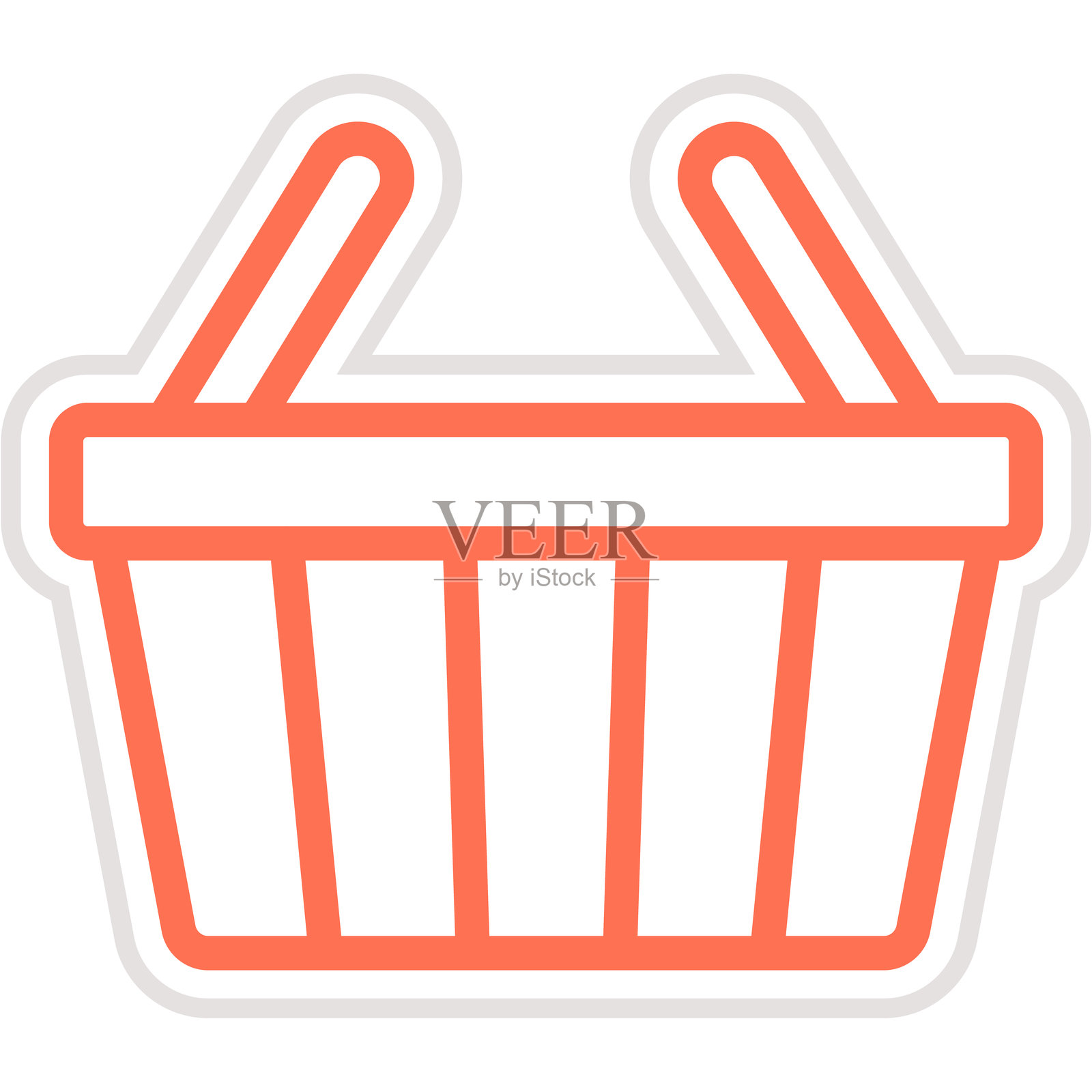 购物篮矢量图标设计插图插画图片素材