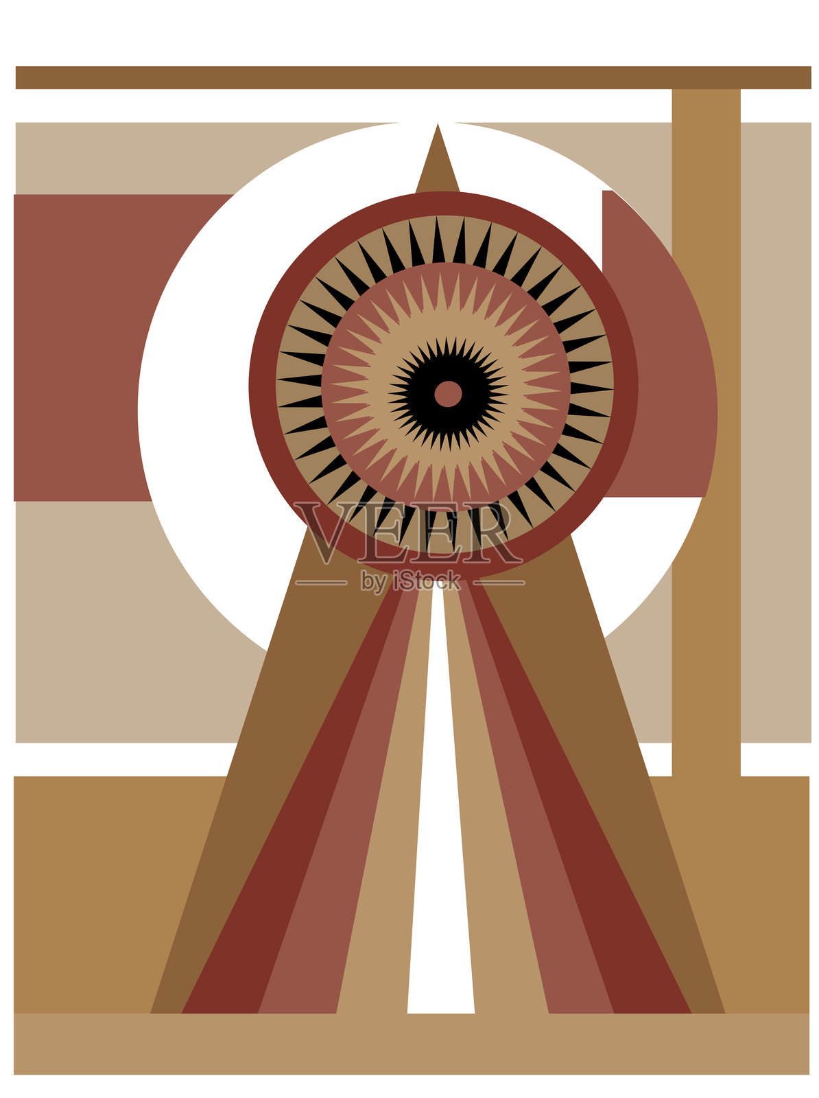 太阳神庙插画图片素材