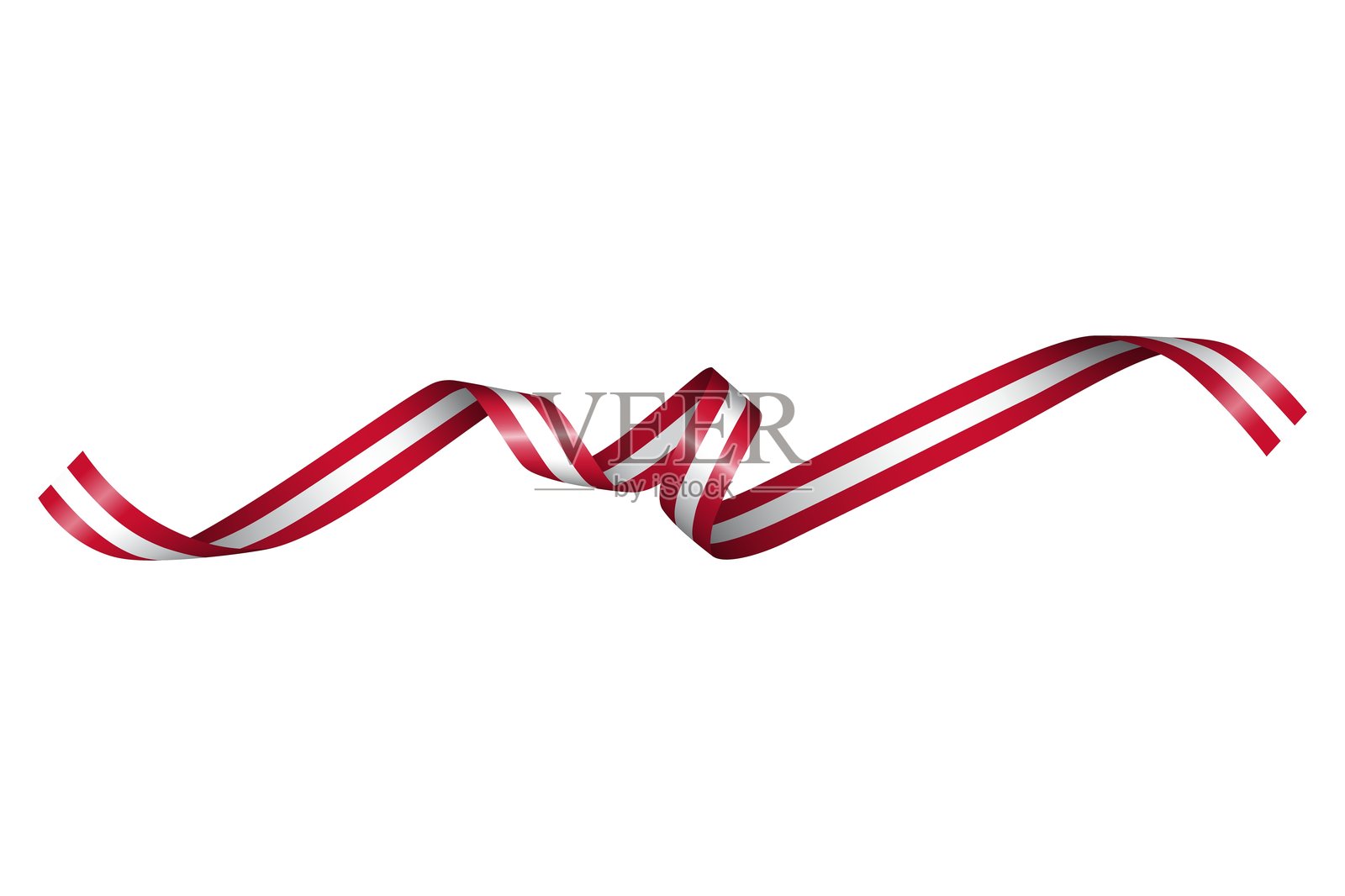 奥地利国庆节庆祝装饰用的彩带旗帜套装插画图片素材