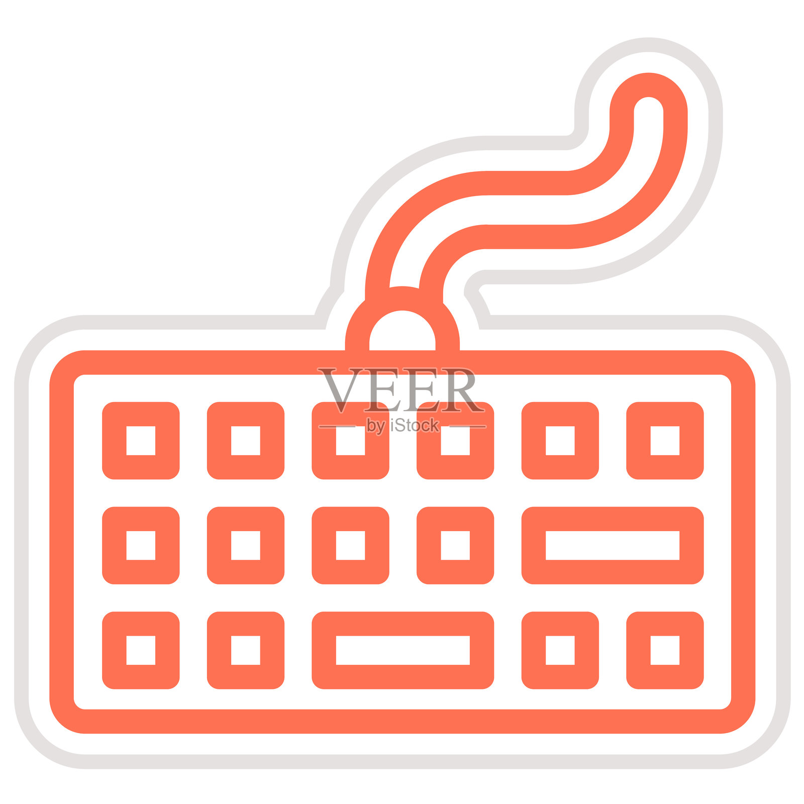 键盘矢量图标设计插图插画图片素材