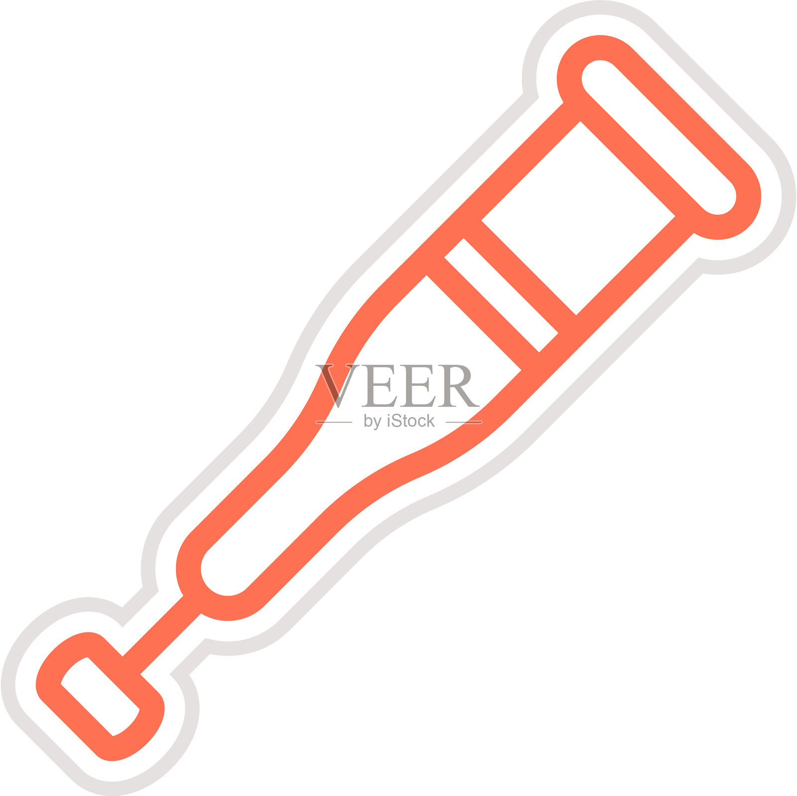 拐杖矢量图标设计插图插画图片素材