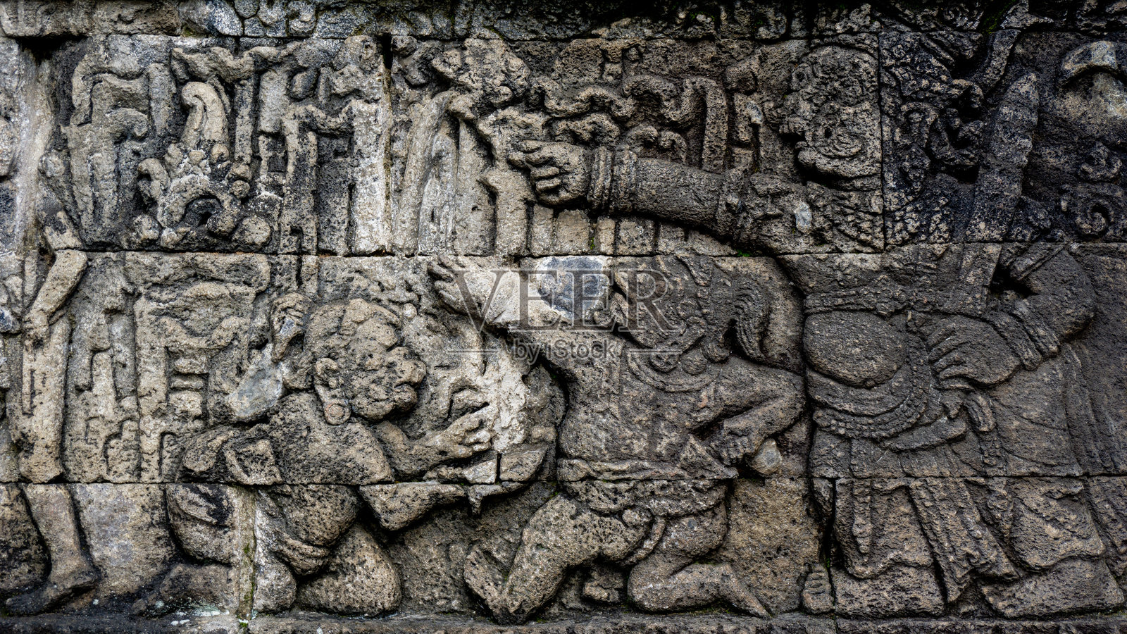 佩纳塔兰寺墙上的美丽浮雕雕刻照片摄影图片