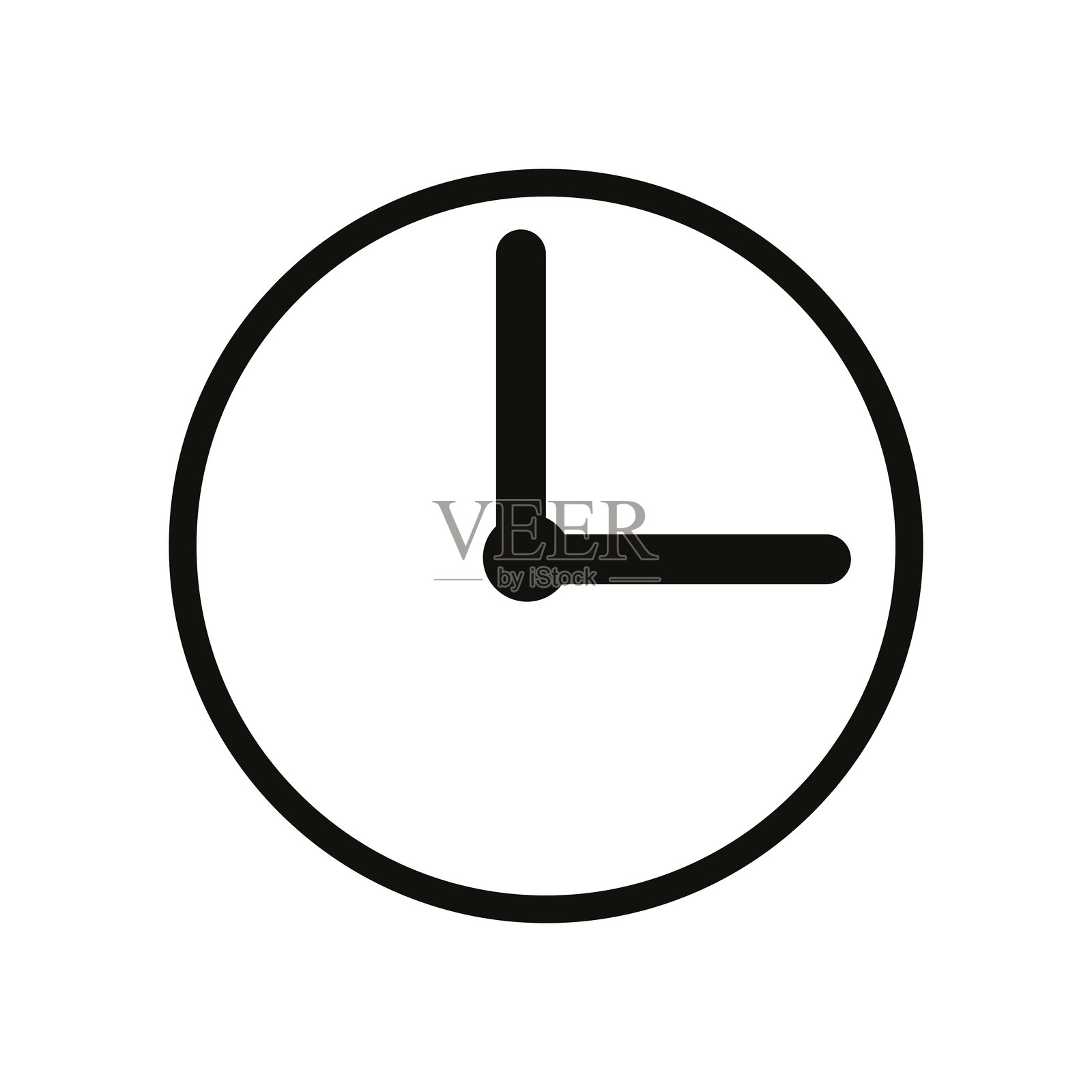 时钟线条图标,时间符号。可编辑的线条。简单插图,移动应用程序线条图标和网页设计。可编辑的线条。设计模板矢量库存插图。插画图片素材