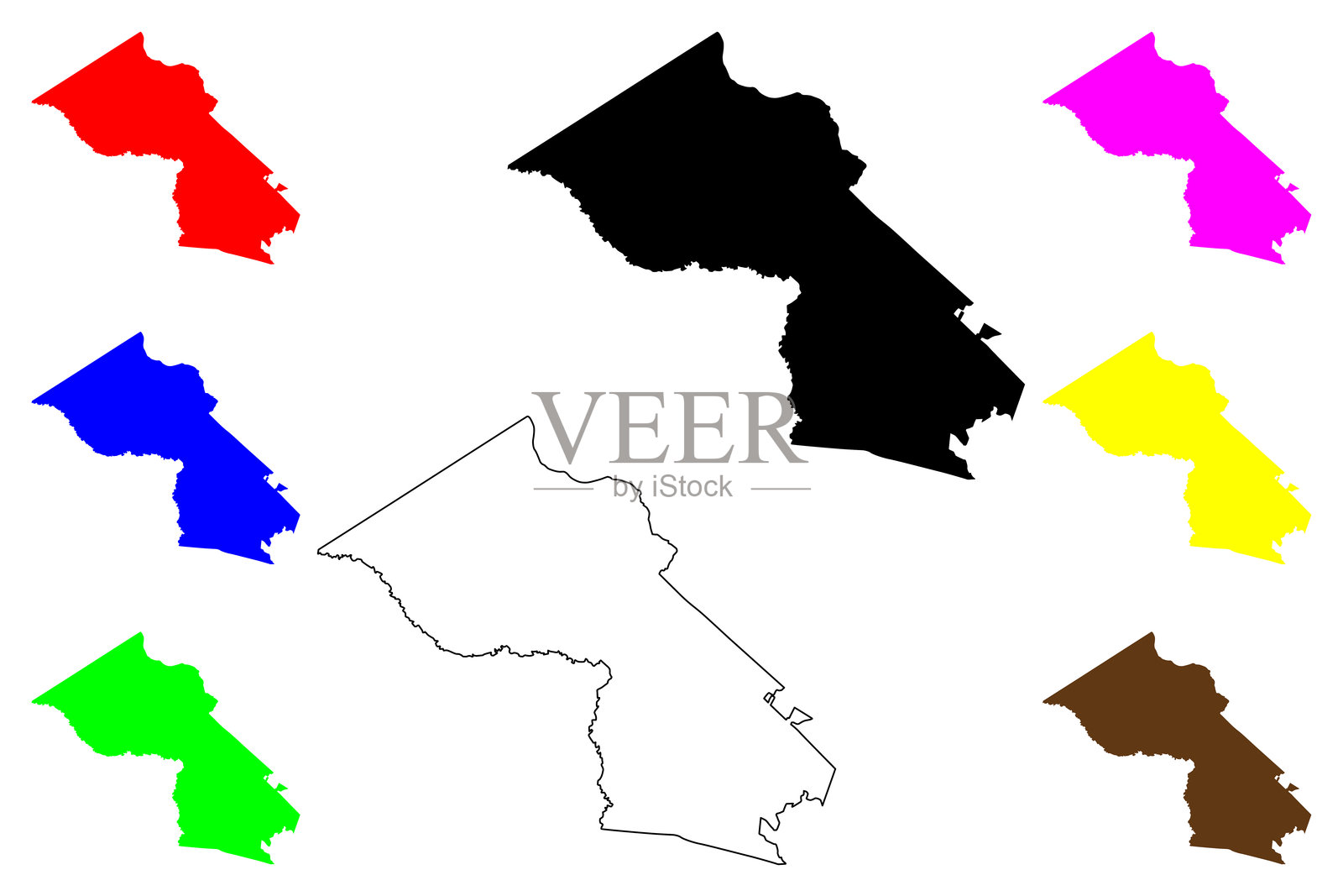 南卡罗来纳州多切斯特县地图矢量插图,涂鸦风格的多切斯特地图插画图片素材