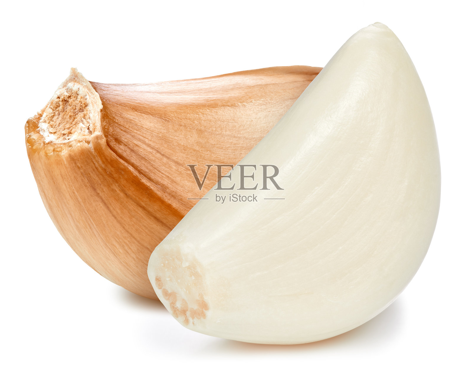 大蒜孤立在白色背景上照片摄影图片