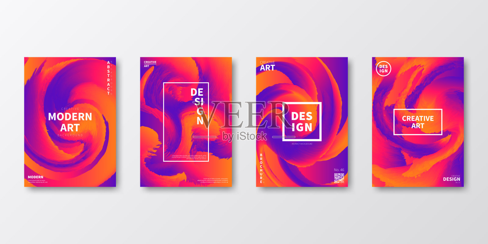 宣传册模板布局,粉色封面设计,商业年度报告,传单,杂志插画图片素材