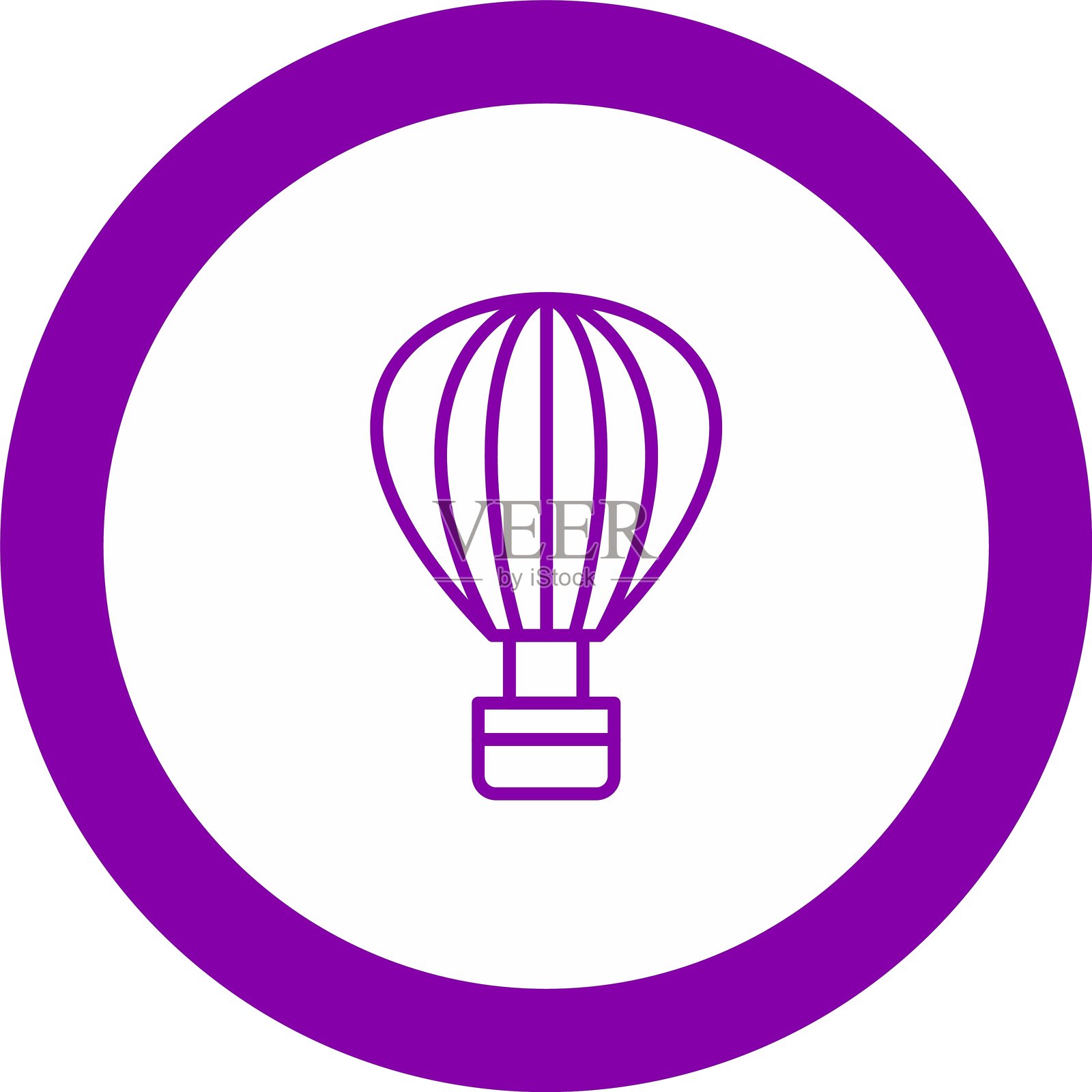 热气球图标插画图片素材