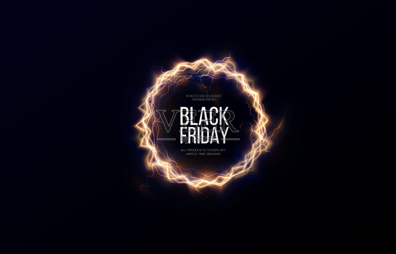 明亮而闪耀的黑色星期五促销广告横幅,适用于推广和广告。库存矢量插图。插画图片素材