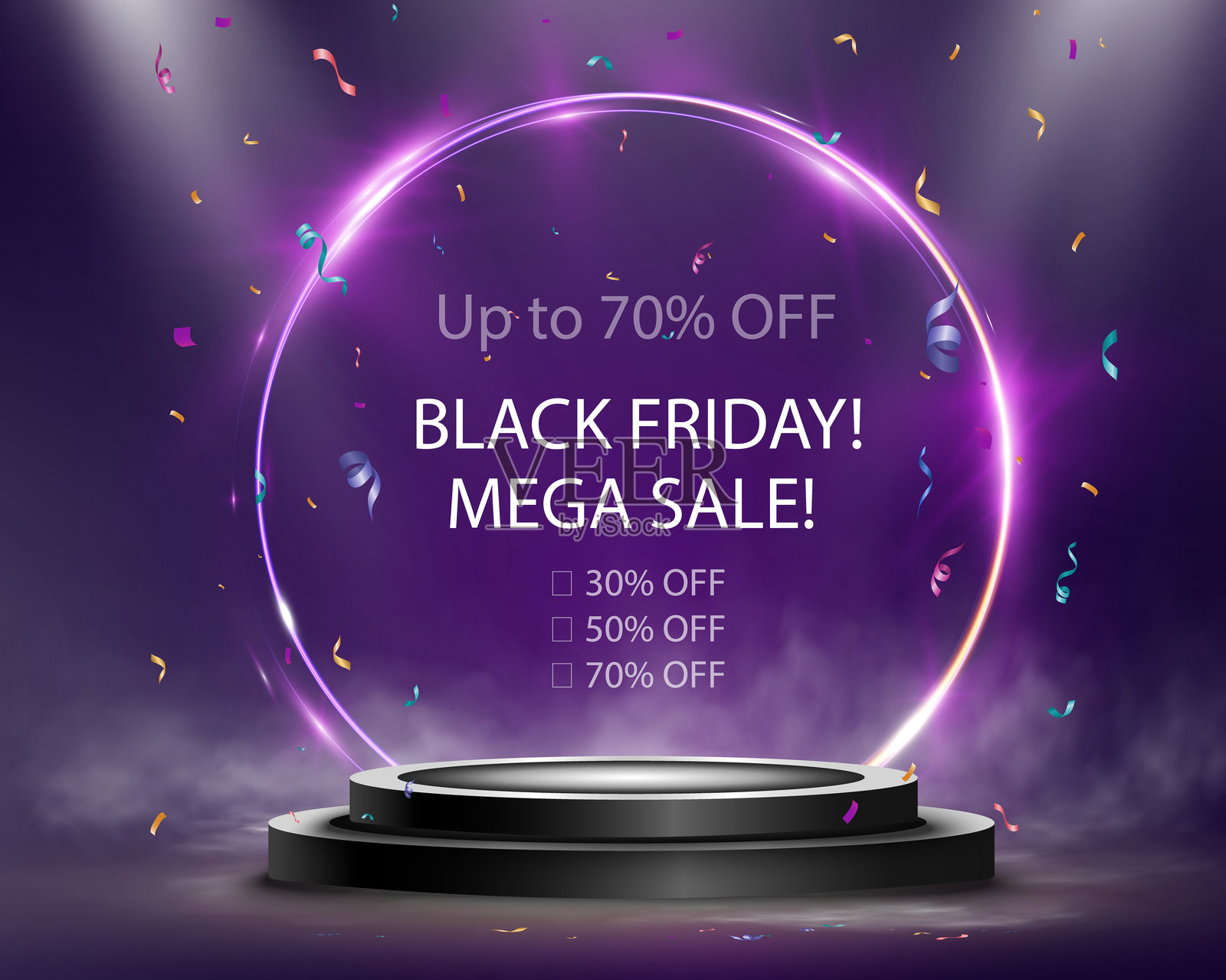 黑色星期五背景。插画图片素材