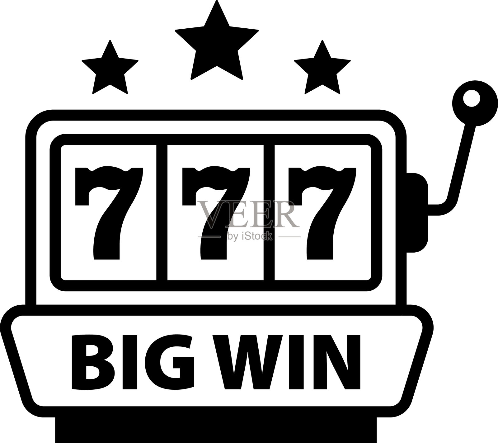 老虎机。头奖扑克777老虎机图标。赌博财富矢量概念。游戏机、赌场游戏的插图,单臂强盗矢量 - 头奖老虎机。幸运图标集合。插画图片素材