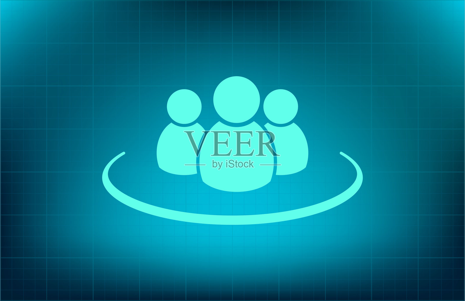 商业小组,讨论,聊天,群组符号。插画图片素材