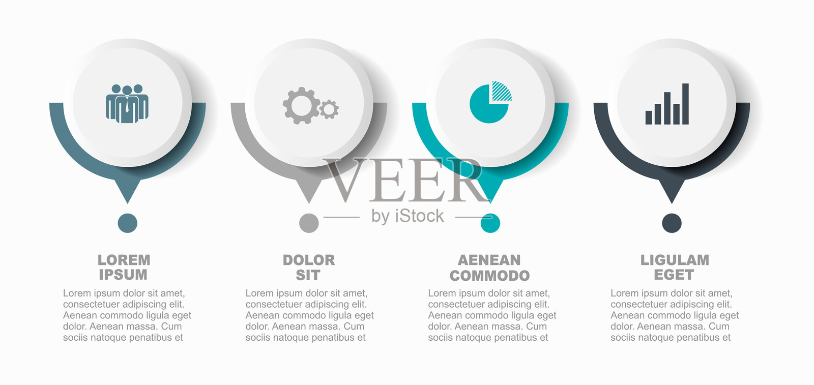 信息图设计模板,留有数据填写位置。矢量插图。插画图片素材