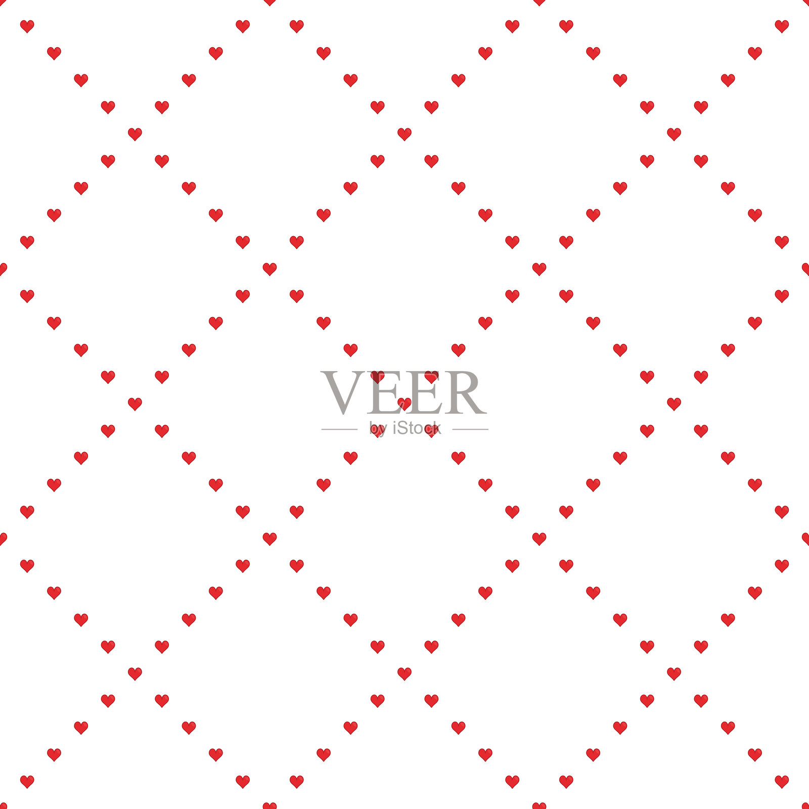 心形无缝图案。插画图片素材