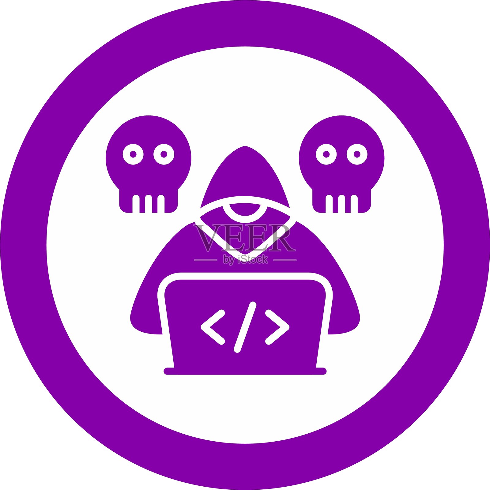 黑客图标插画图片素材