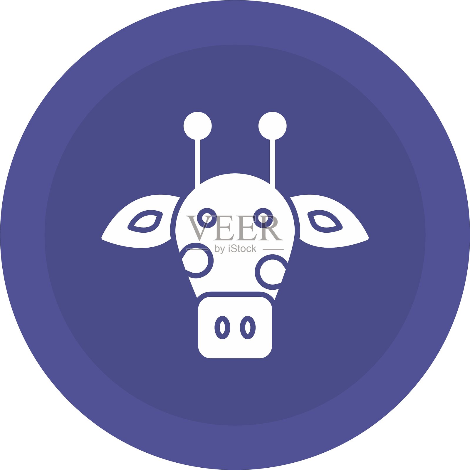 长颈鹿图标插画图片素材