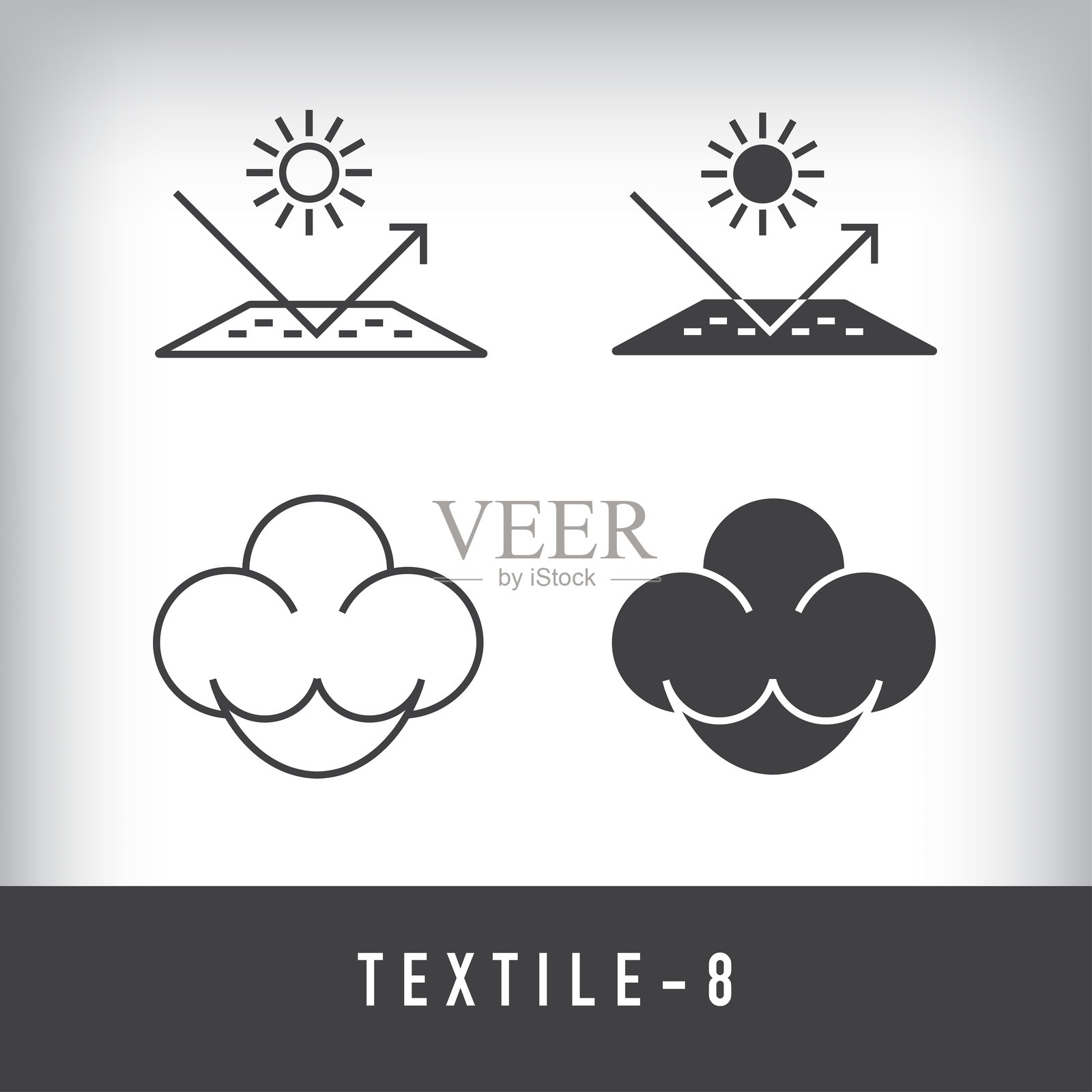 有机棉、阳光防护和纺织设计。插画图片素材