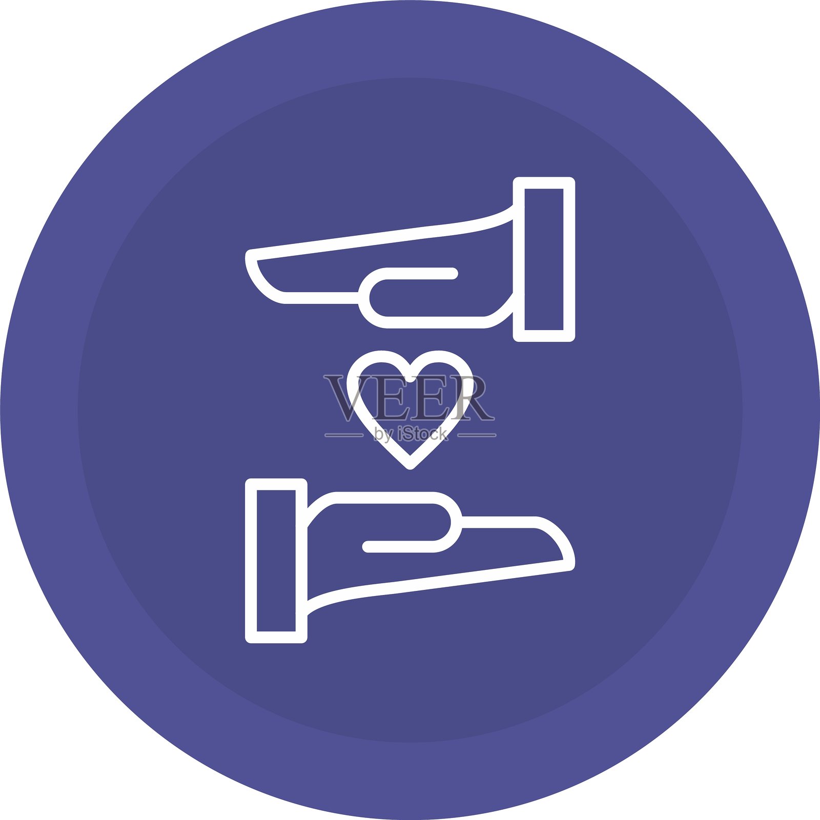 关爱之手图标插画图片素材