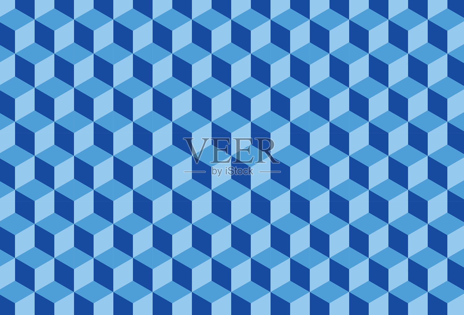 无缝等距立方体图案,带有视觉错觉效果插画图片素材