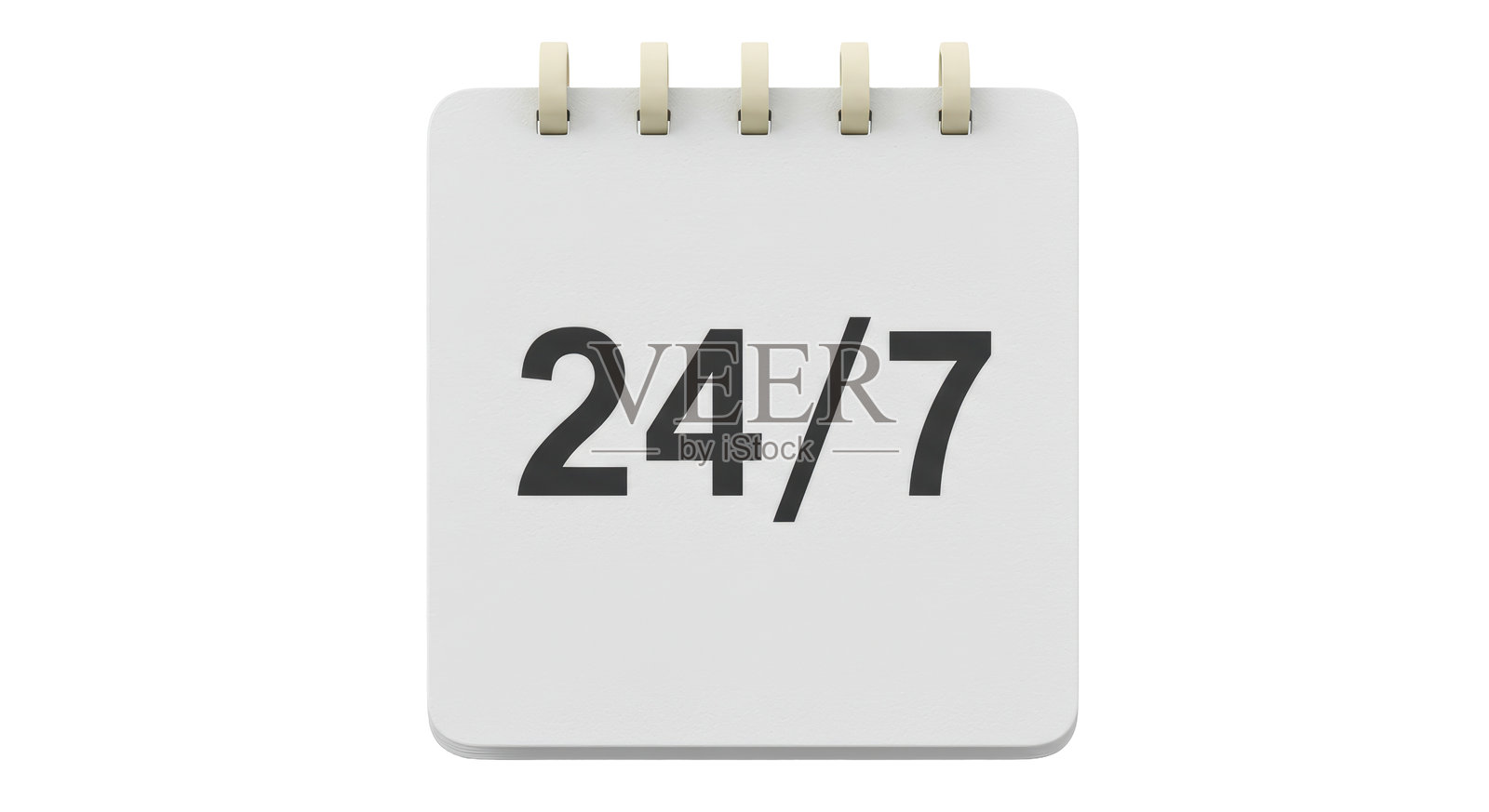 孤立的日历图标,带有24/7文字照片摄影图片