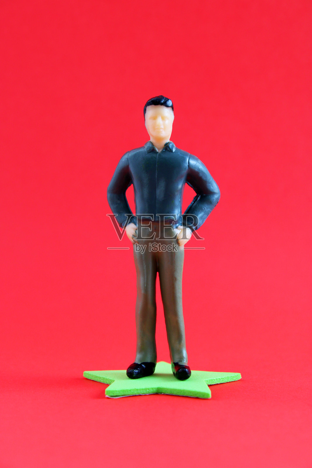 成功之星上站着的首席执行官照片摄影图片