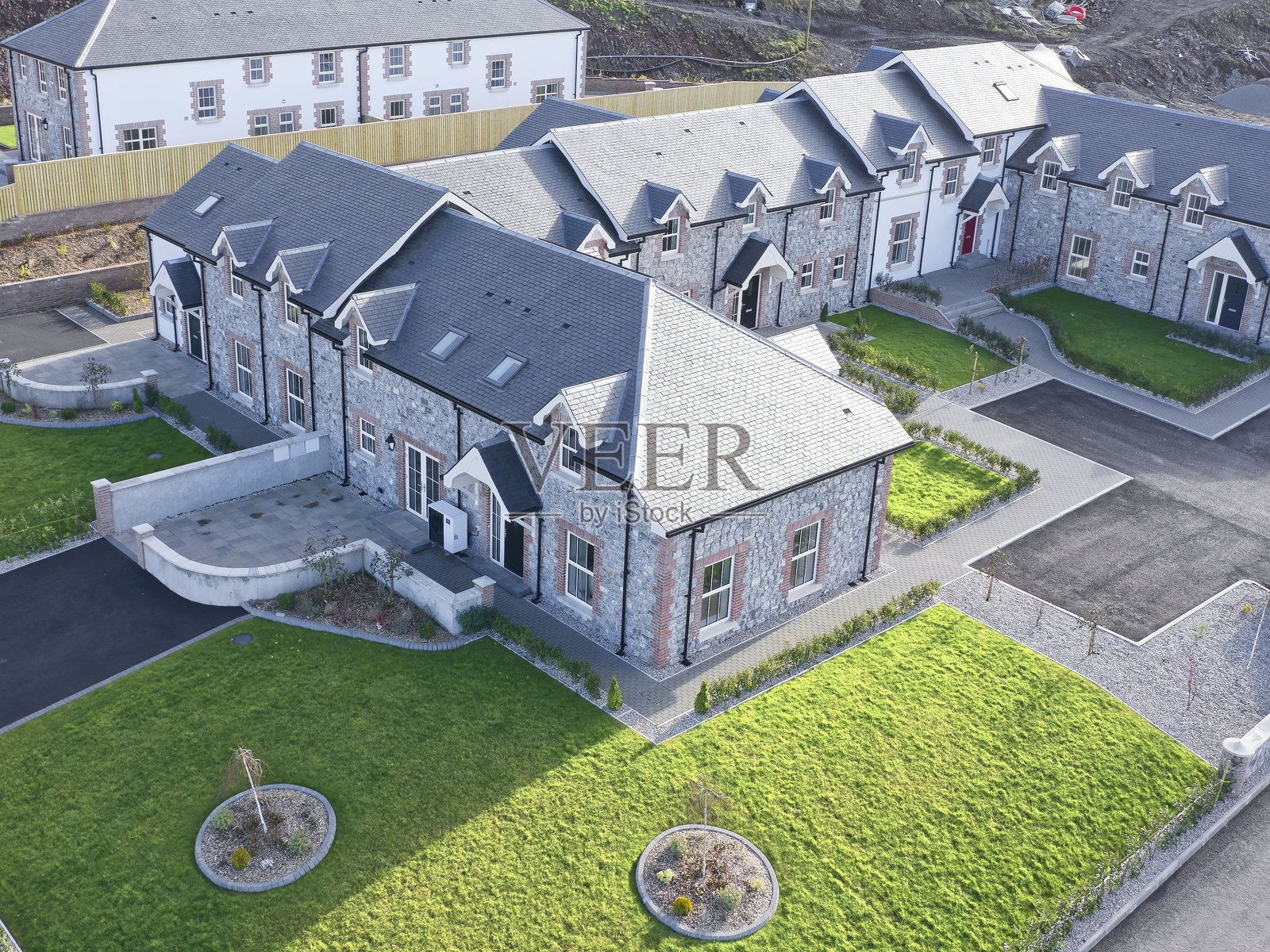 苏格兰伦弗鲁郡乡村地区的豪华住宅开发项目照片摄影图片