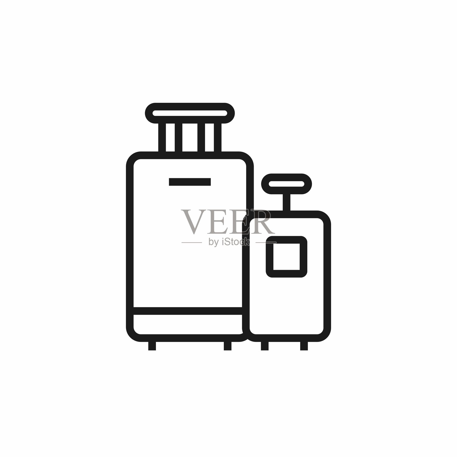 旅游与旅行财富相关线条图标。可编辑的线条。插画图片素材