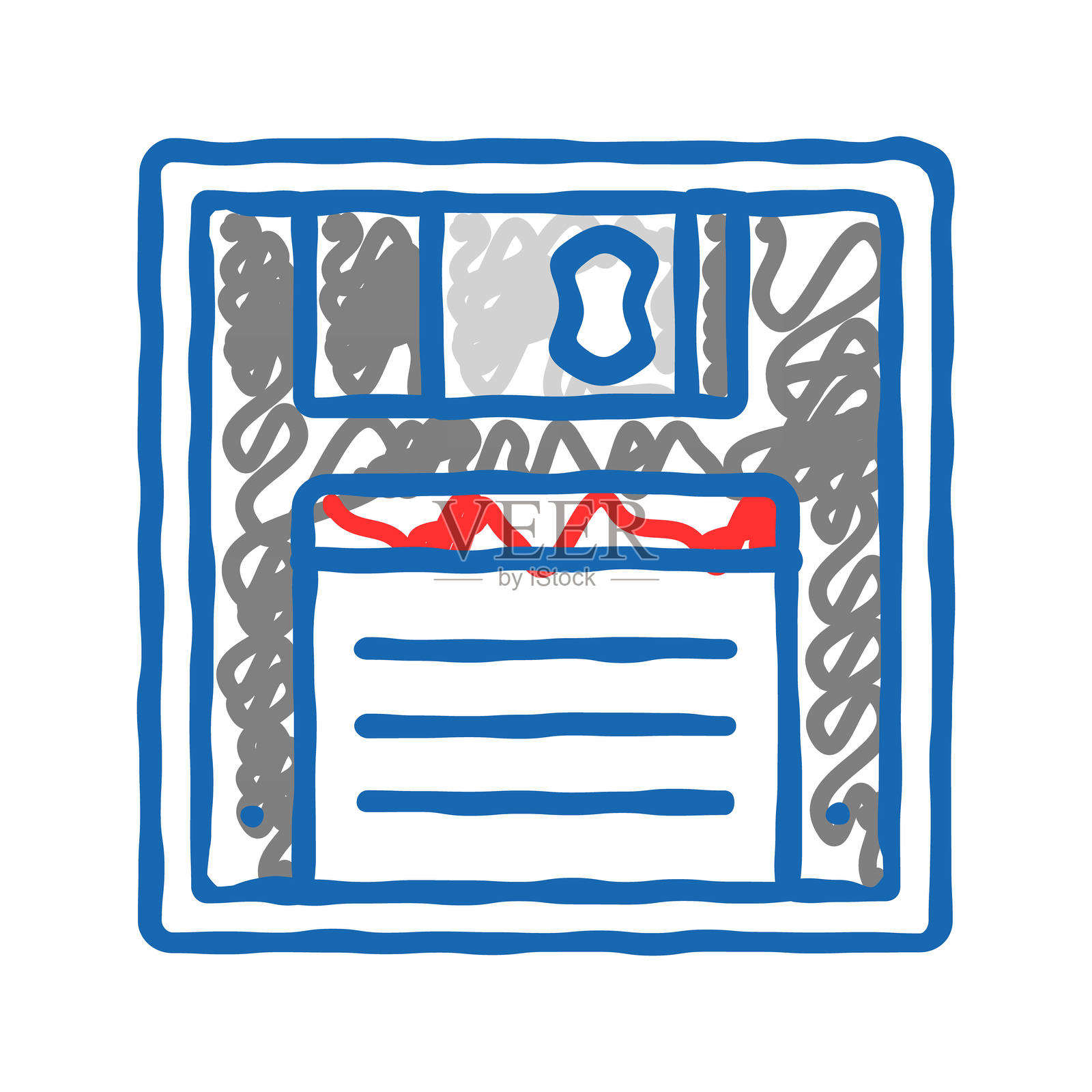 软盘保存加载数据图标涂鸦插图插画图片素材