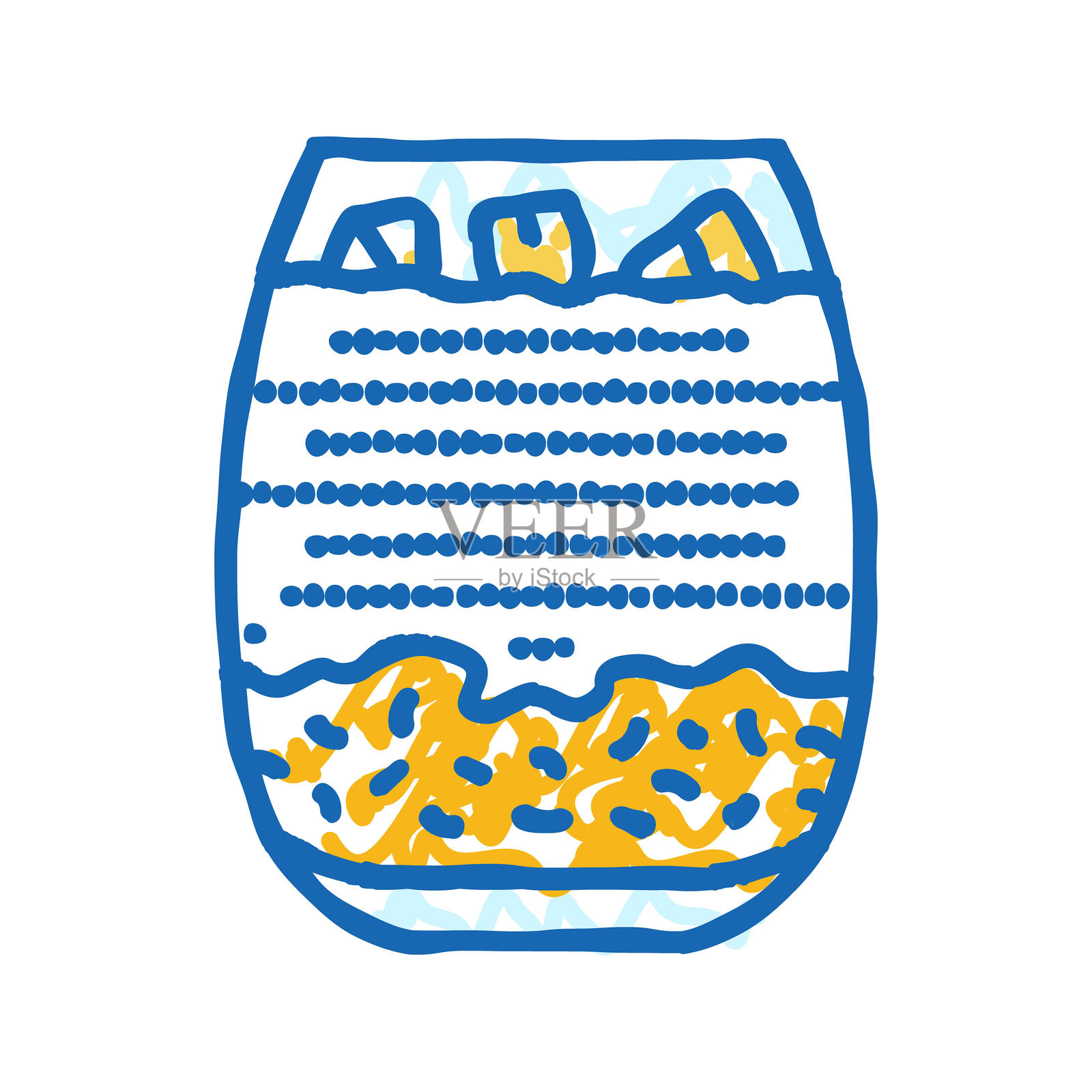 奇亚布丁生食主义者图标涂鸦插图插画图片素材