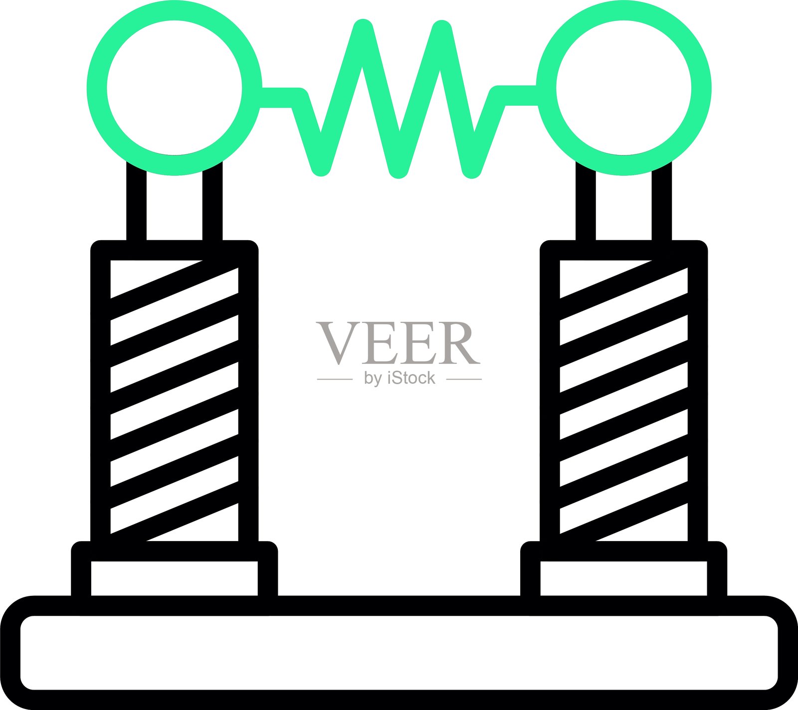 特斯拉线圈新图标设计创意插画图片素材