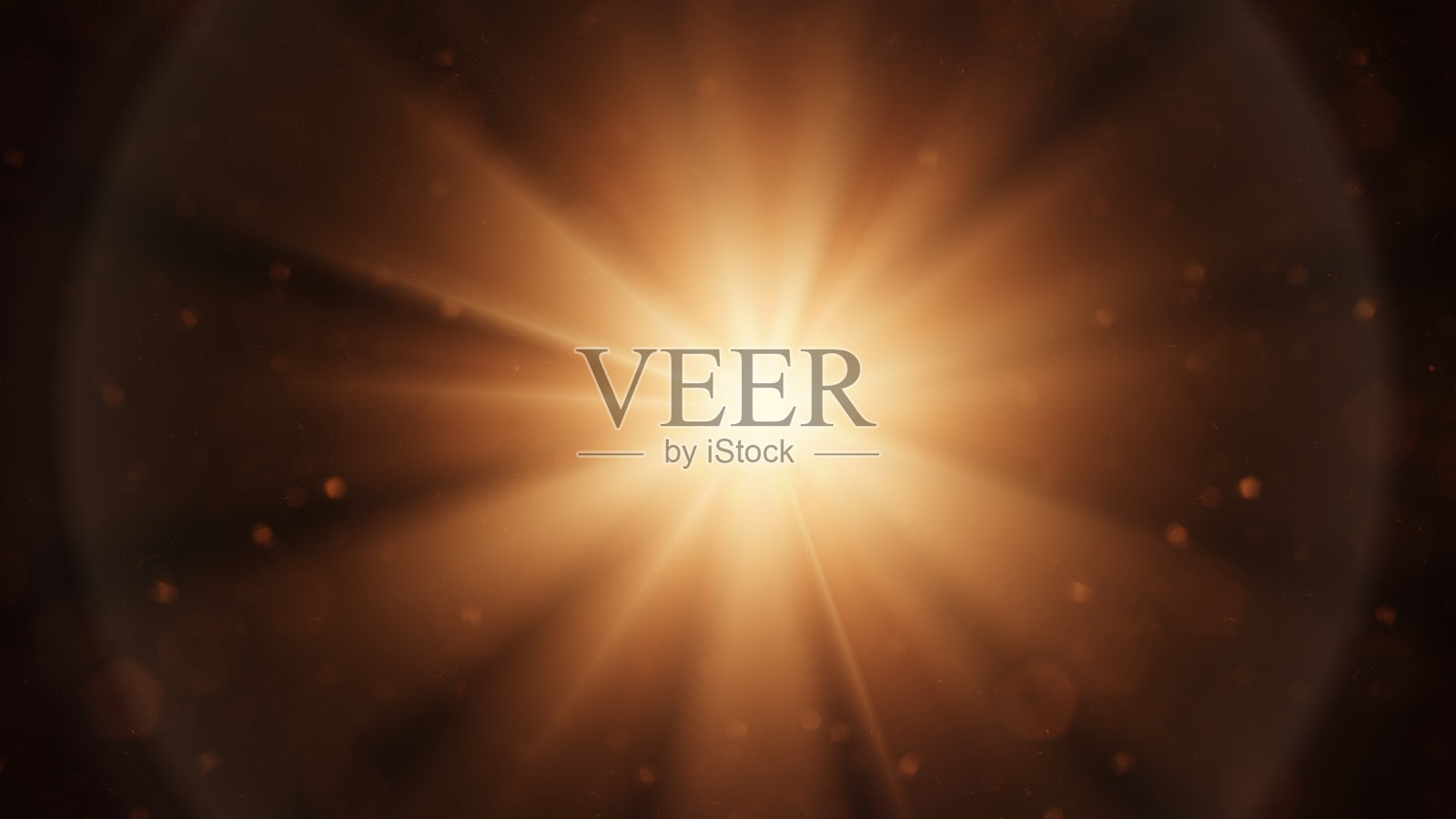 金色光束穿透黑暗背景,伴随粒子,营造出神奇的氛围照片摄影图片