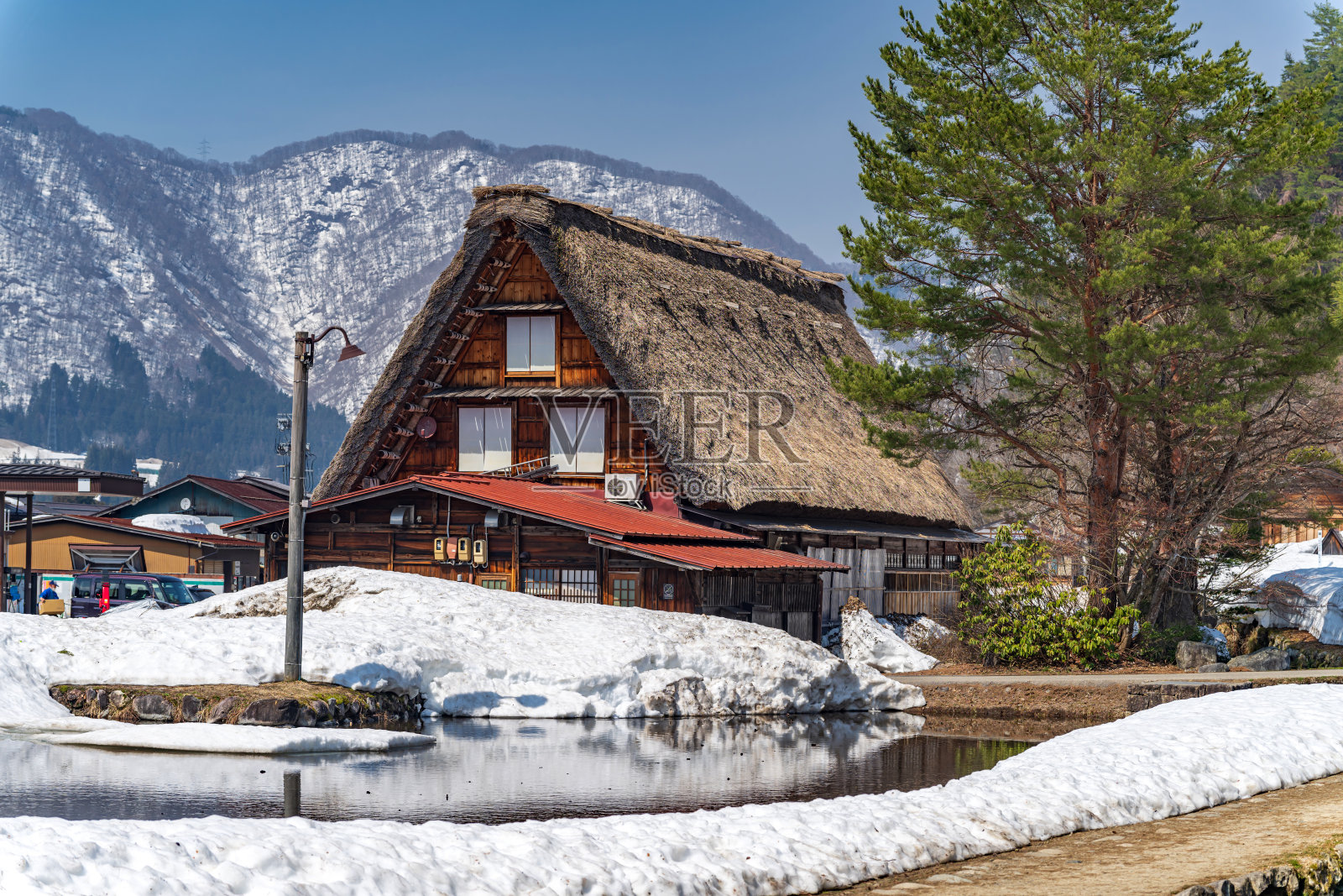 白川乡合掌造房屋照片摄影图片