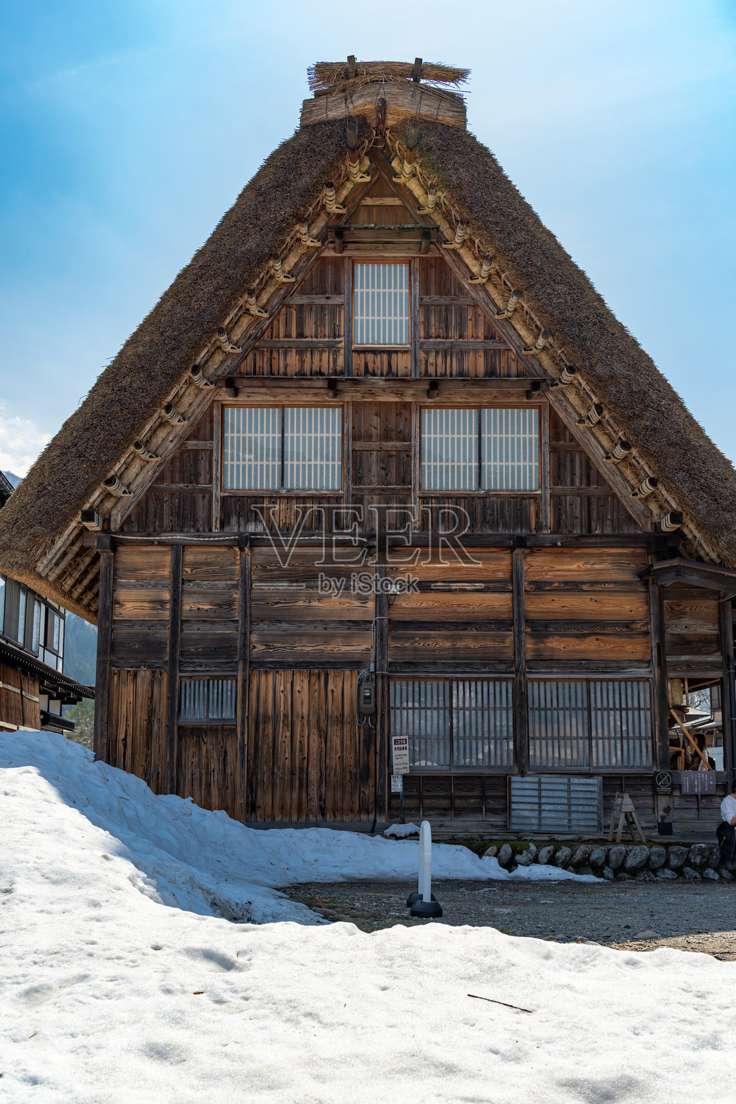 白川乡合掌造房屋照片摄影图片