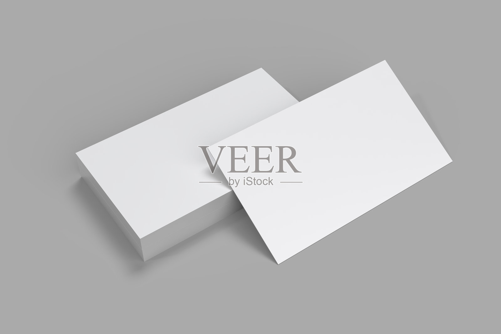 现代名片模型堆叠在一起,正面和背面独立。用于展示品牌形象的模板设计,包括名片、礼品卡、邀请函、游戏卡、贺卡、文具和广告。照片摄影图片