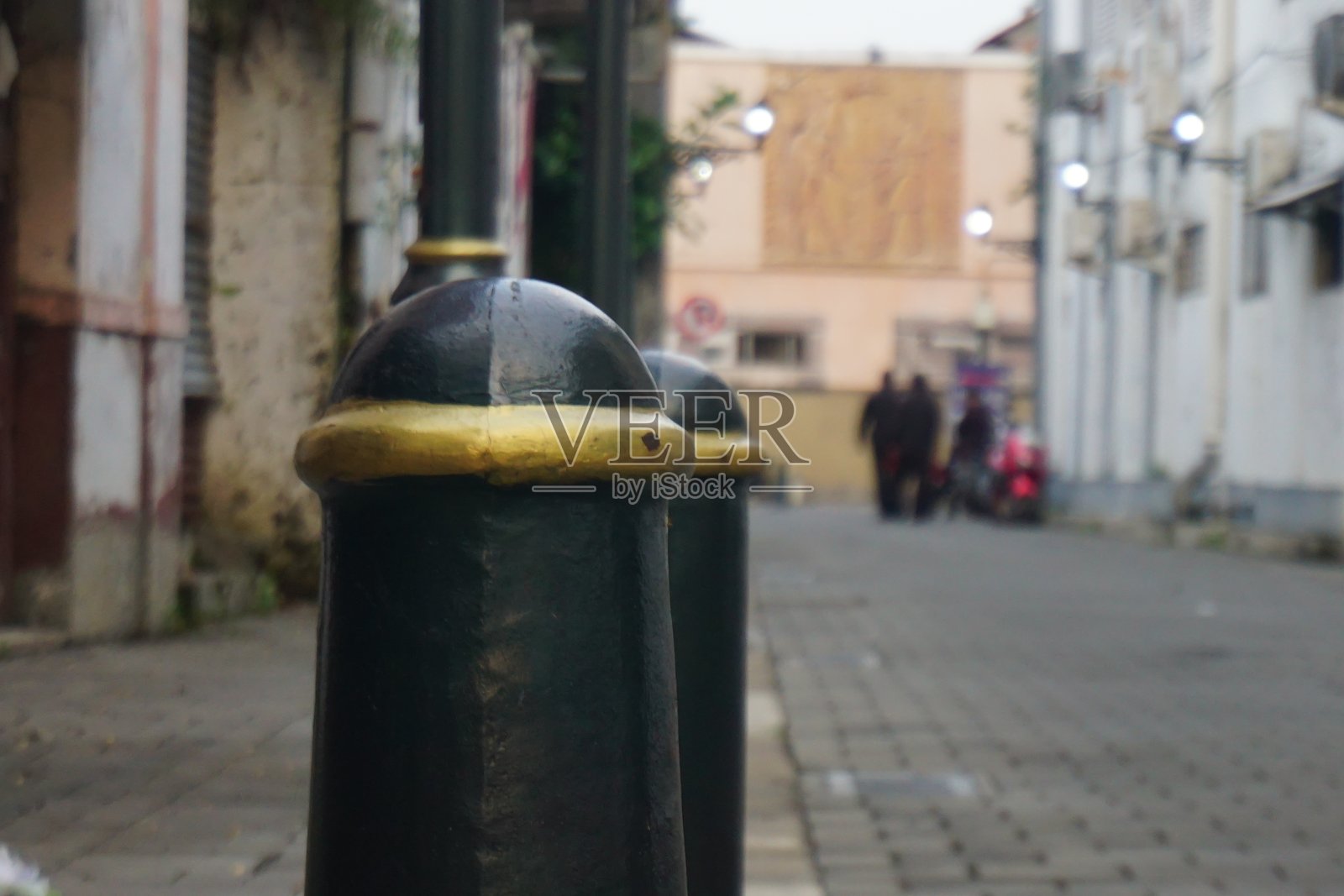 老城区街道护栏,步行道,亚洲照片摄影图片