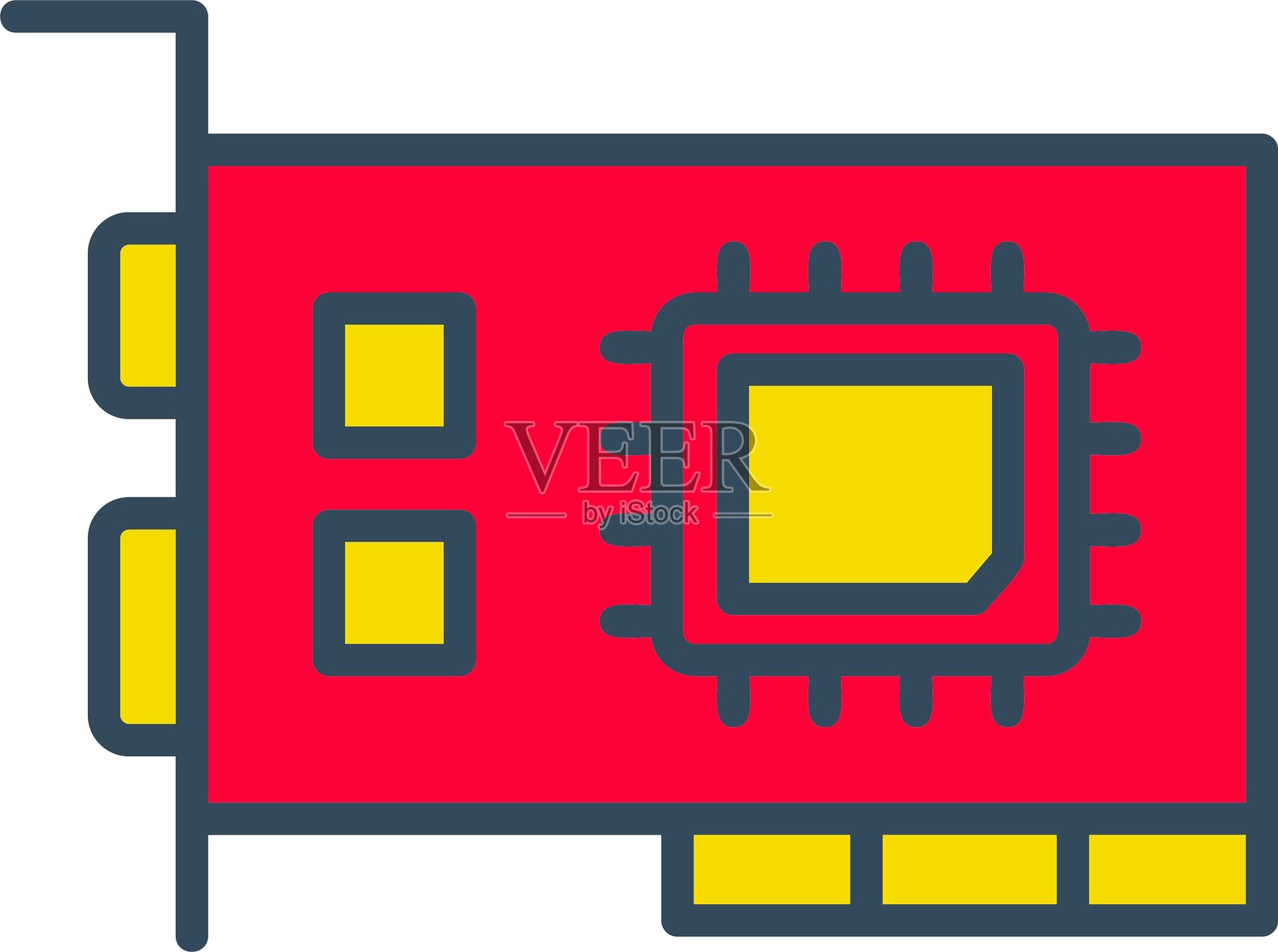网络接口卡图标插画图片素材