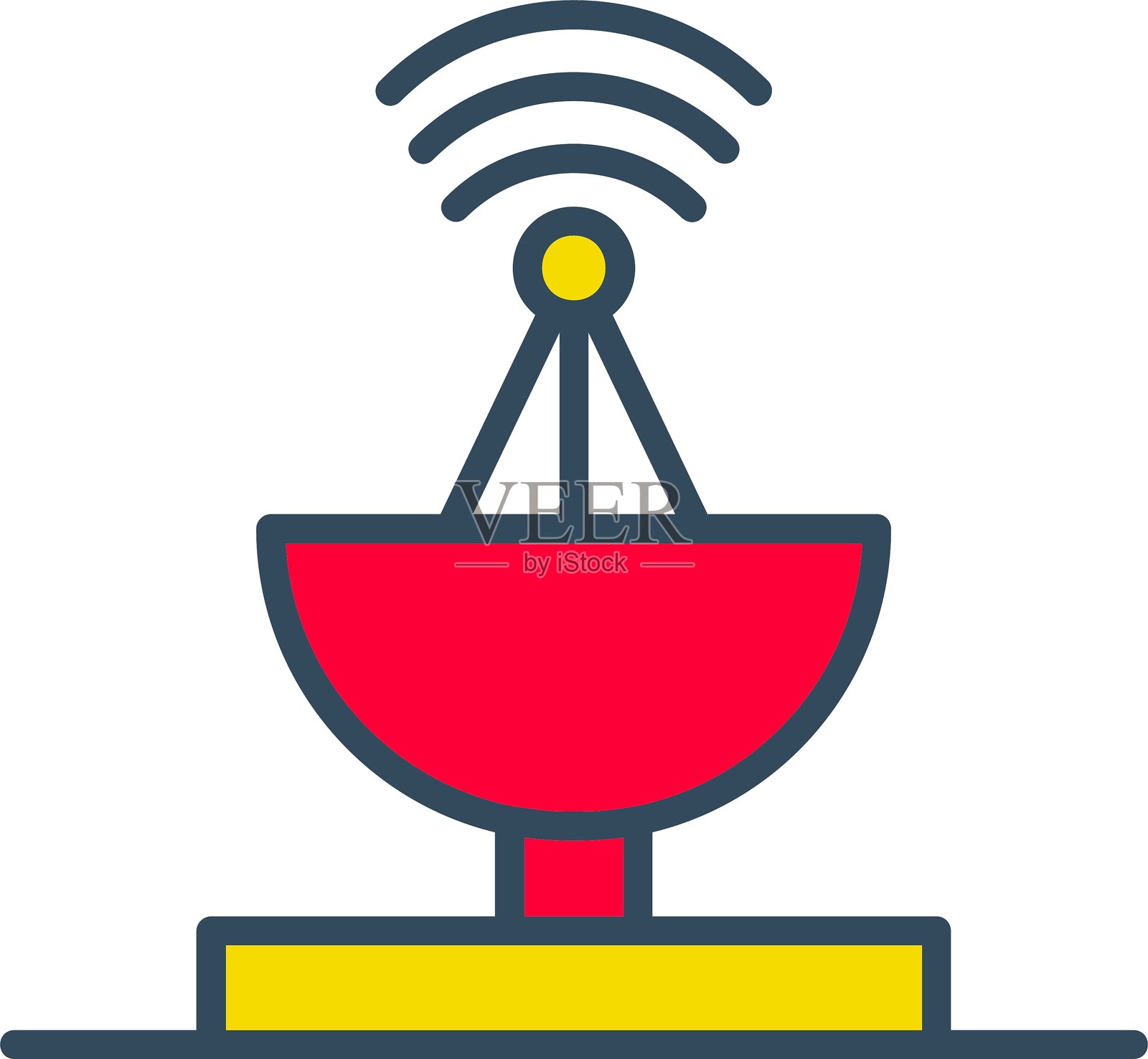 卫星天线图标插画图片素材