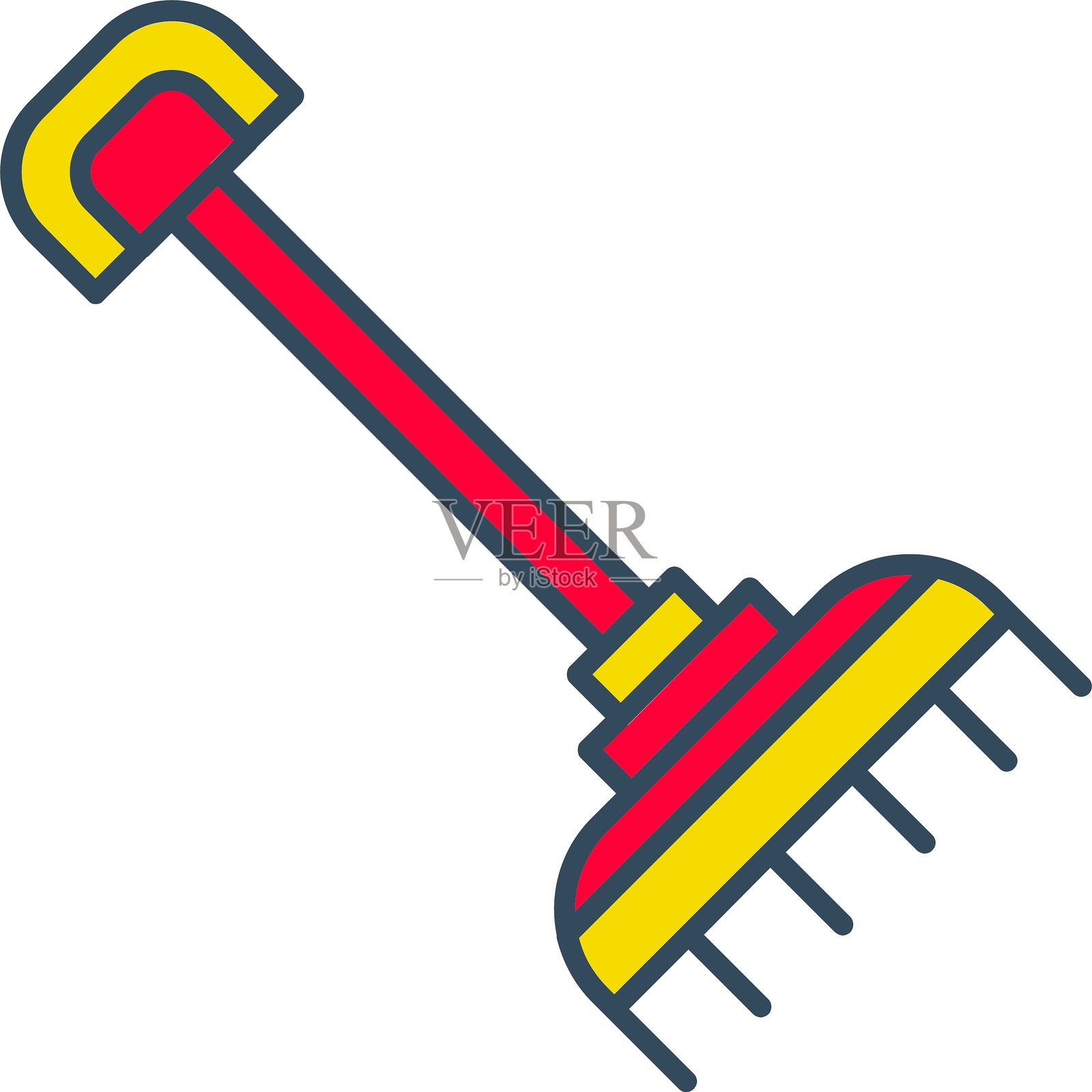 耙子图标插画图片素材