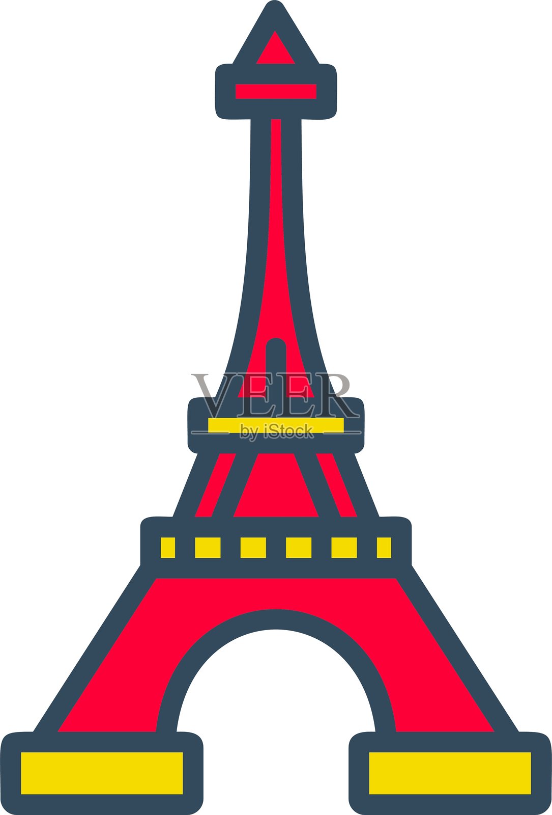 埃菲尔铁塔图标插画图片素材