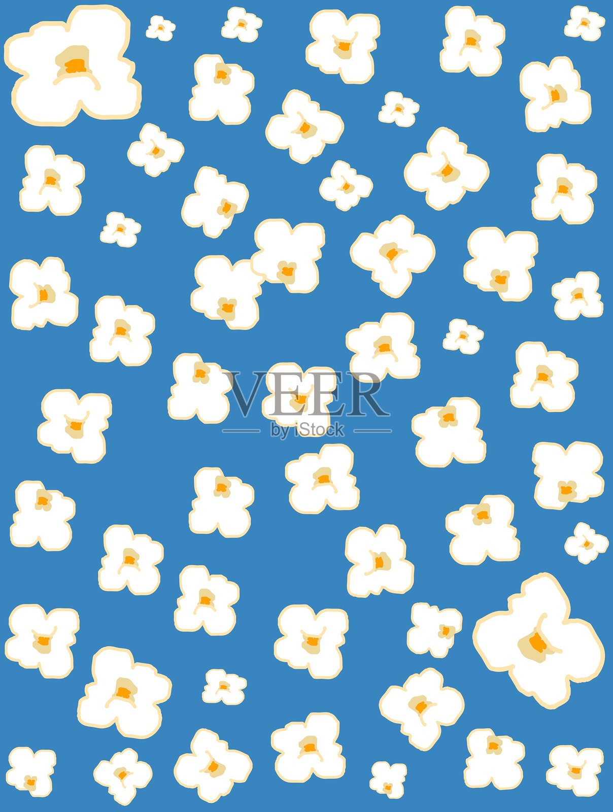 矢量格式的爆米花桶插图。插画图片素材