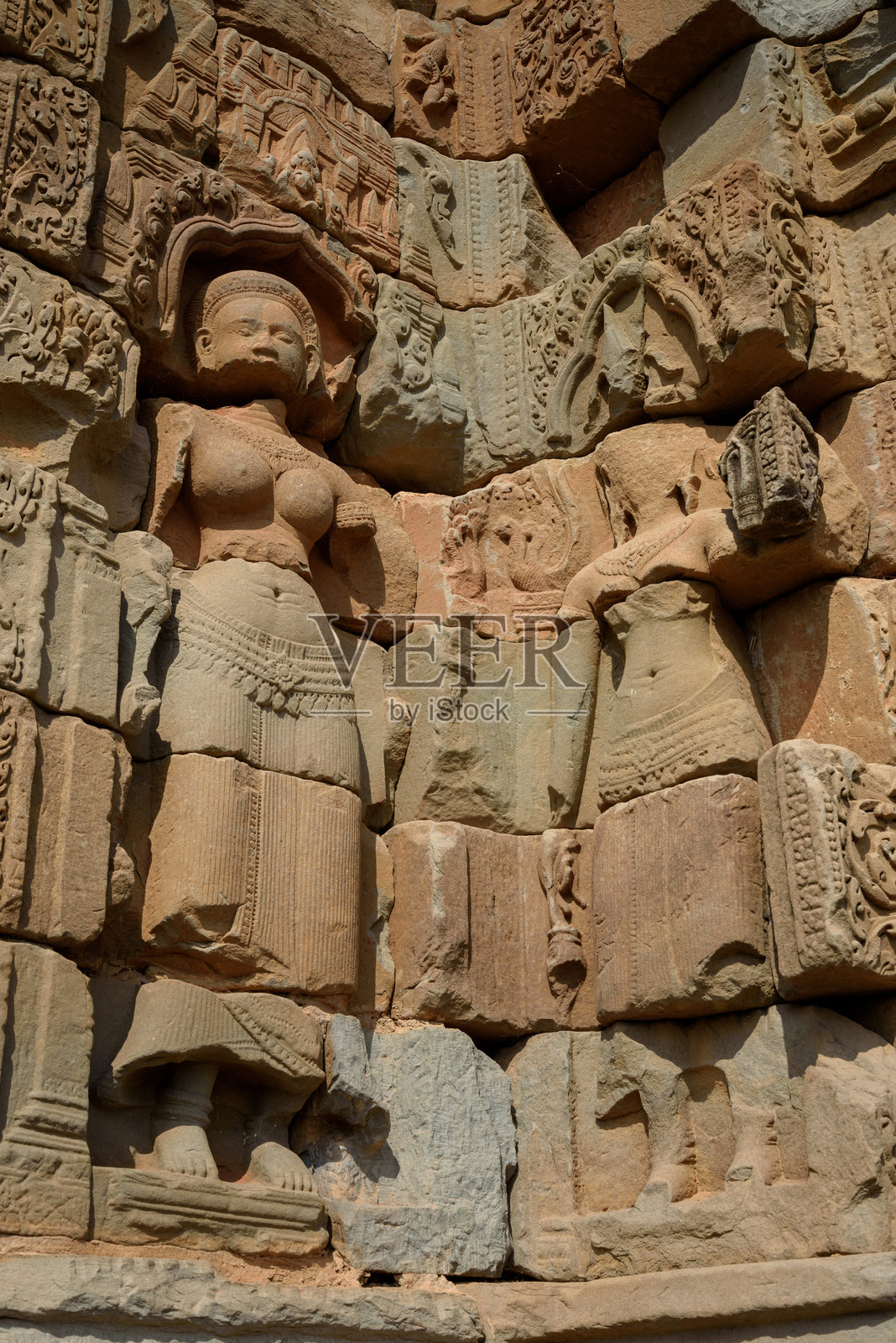 柬埔寨暹粒的巴戎寺。照片摄影图片