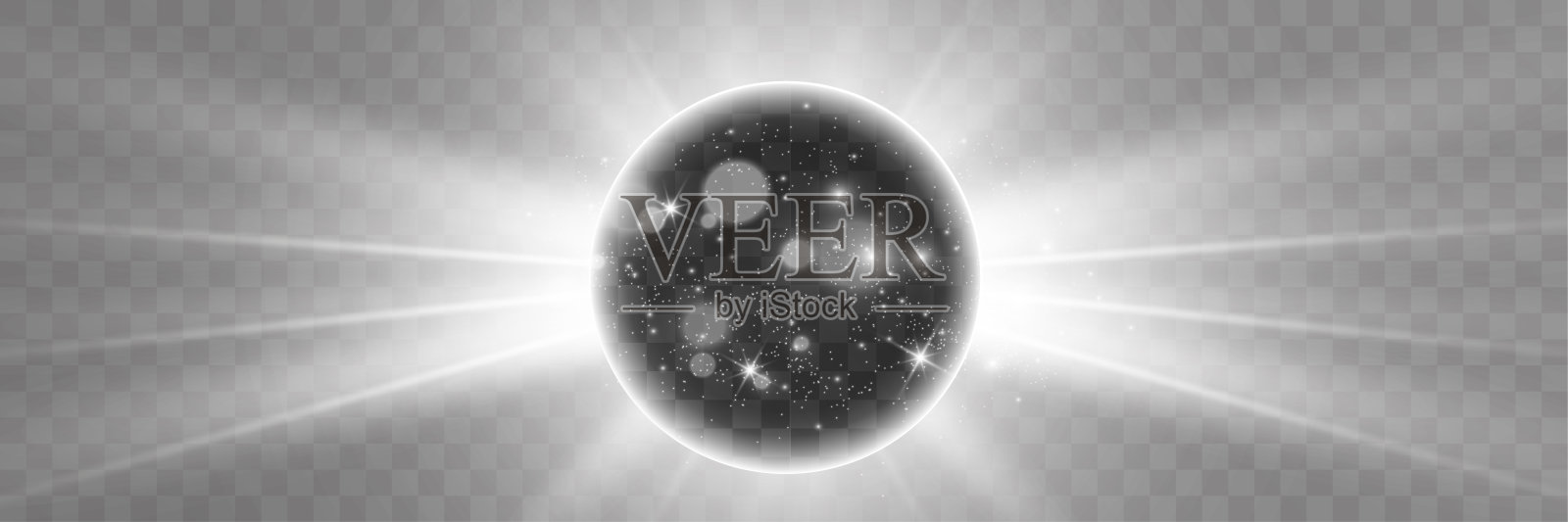 明亮的发光效果。插画图片素材